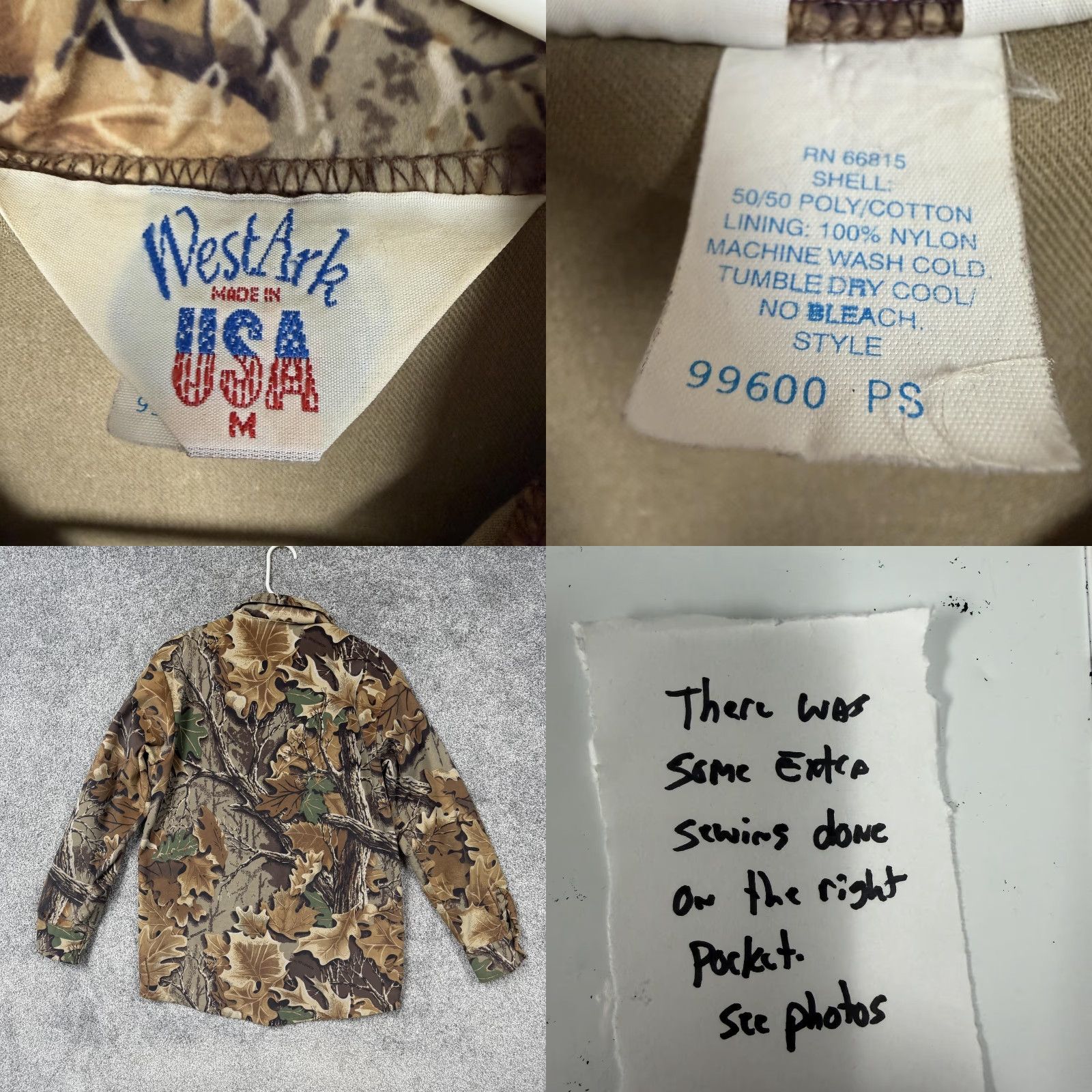 Vintage VINTAGE WestArk Jacket Mens M Brown Green Camo Hunting Gorpcore USA 99600 PS Size US M / EU 48-50 / 2 - 8 Thumbnail