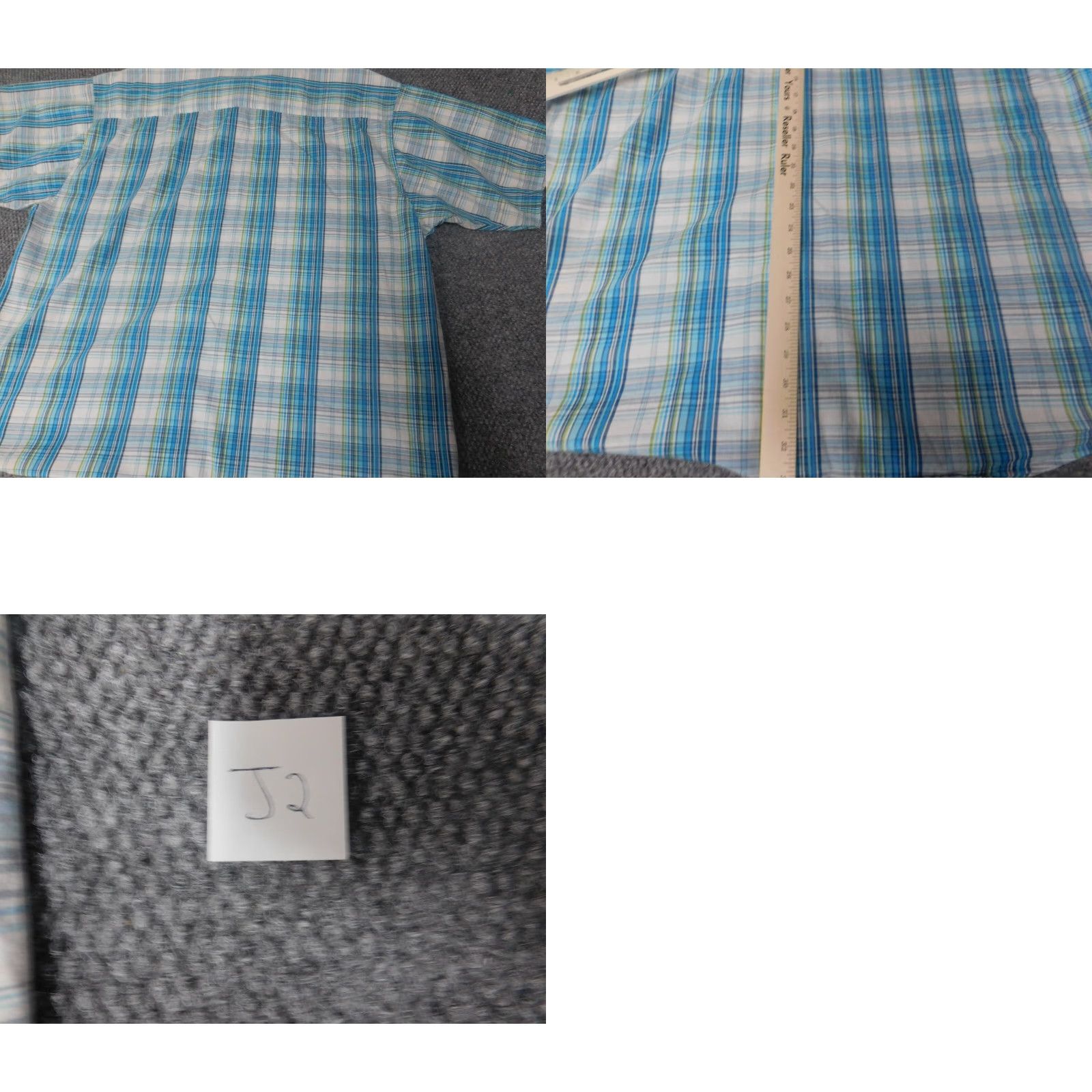 Vintage Koman Mens Shirt 2XL Blue Plaid Button-Down Short Sleeve Collared Knit Cotton Sport Regular Size US XXL / EU 58 / 5 - 8 Thumbnail