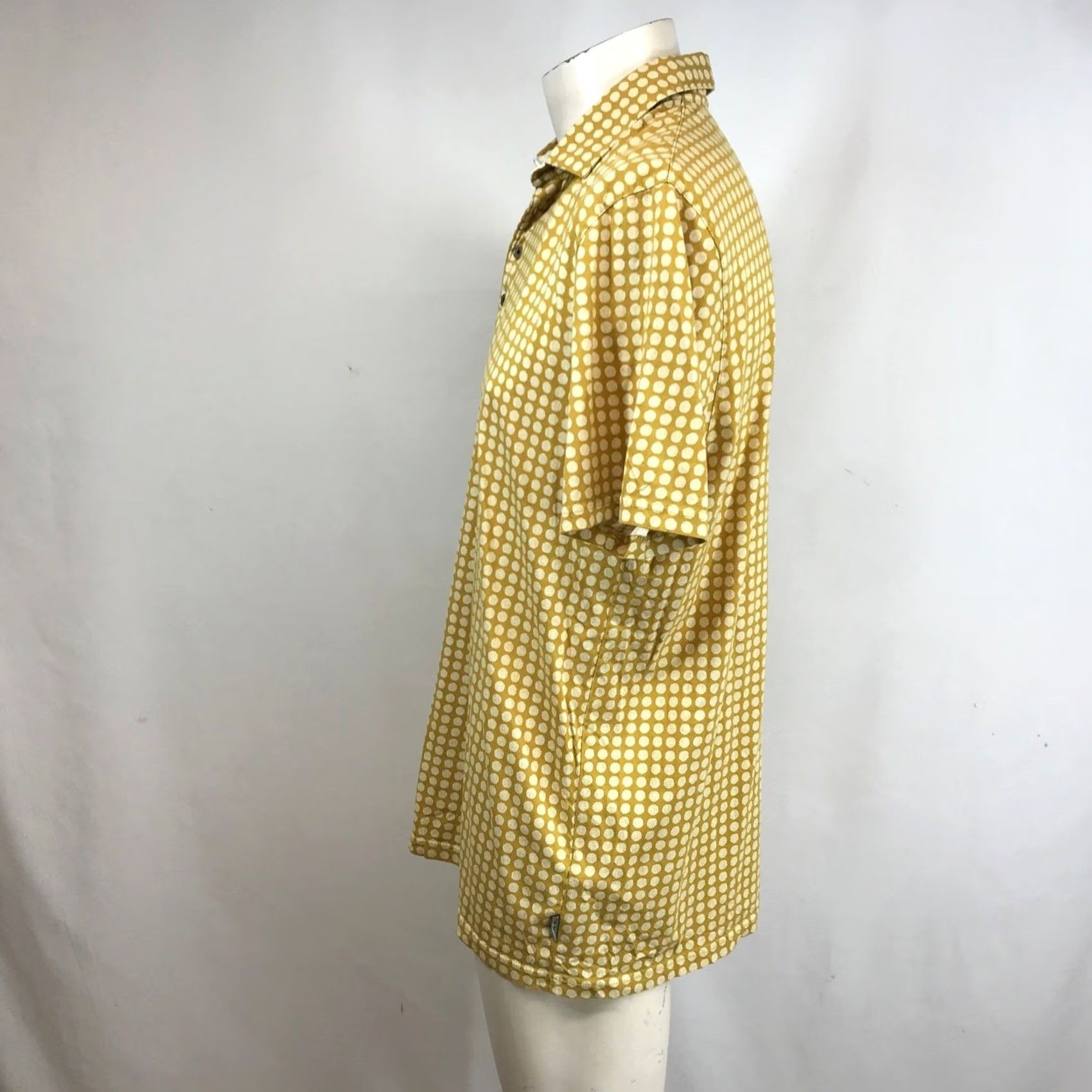 Ted Baker VINTAGE Ted Baker London Mens Mustard Yellow Polka Dot Polo Shirt Size XL Short Sleeve Size US XL / EU 56 / 4 - 6 Thumbnail