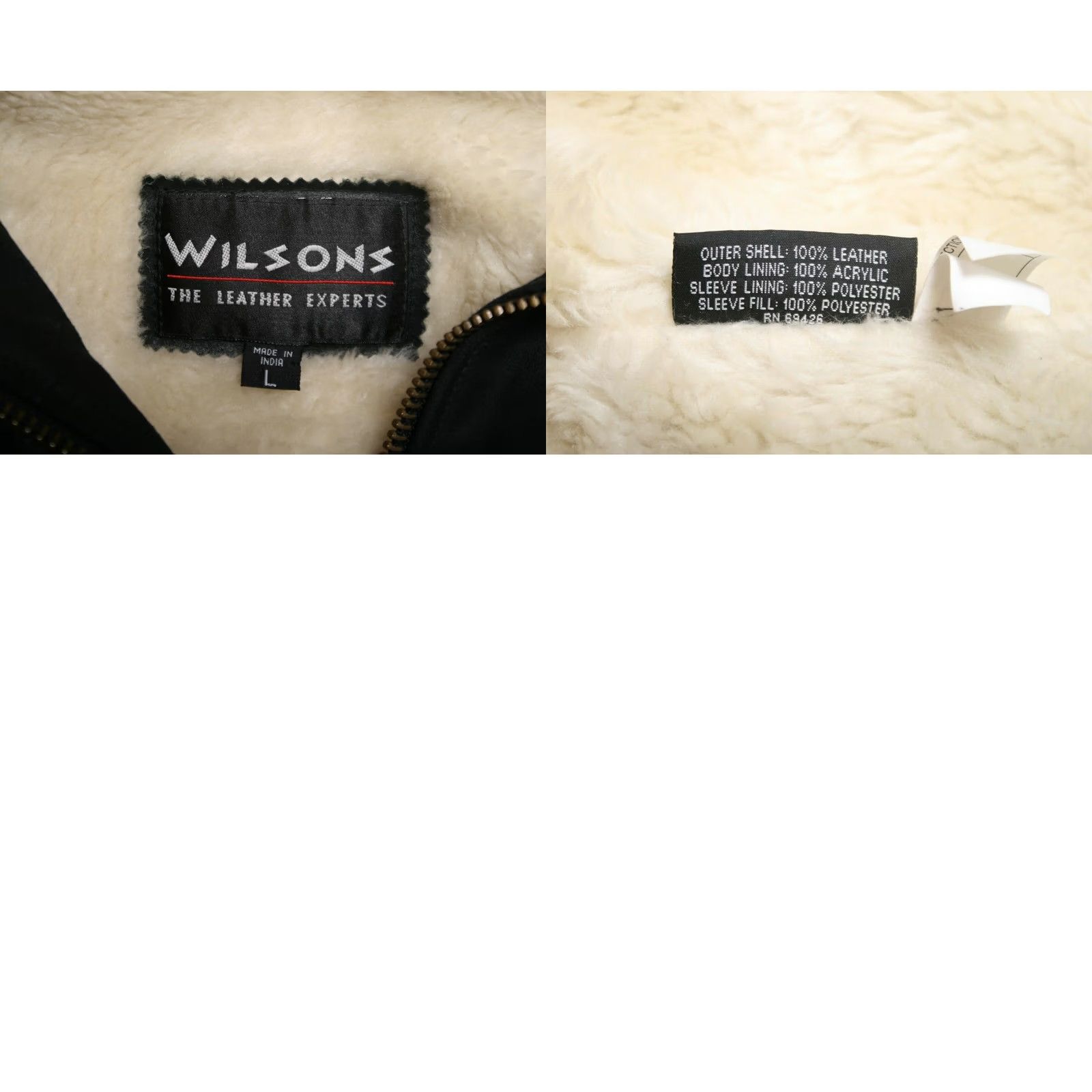 Vintage VINTAGE Wilsons Leather Motorcycle Jacket Black Leather Sherpa Lined XL Mens XS? Size US XL / EU 56 / 4 - 8 Thumbnail
