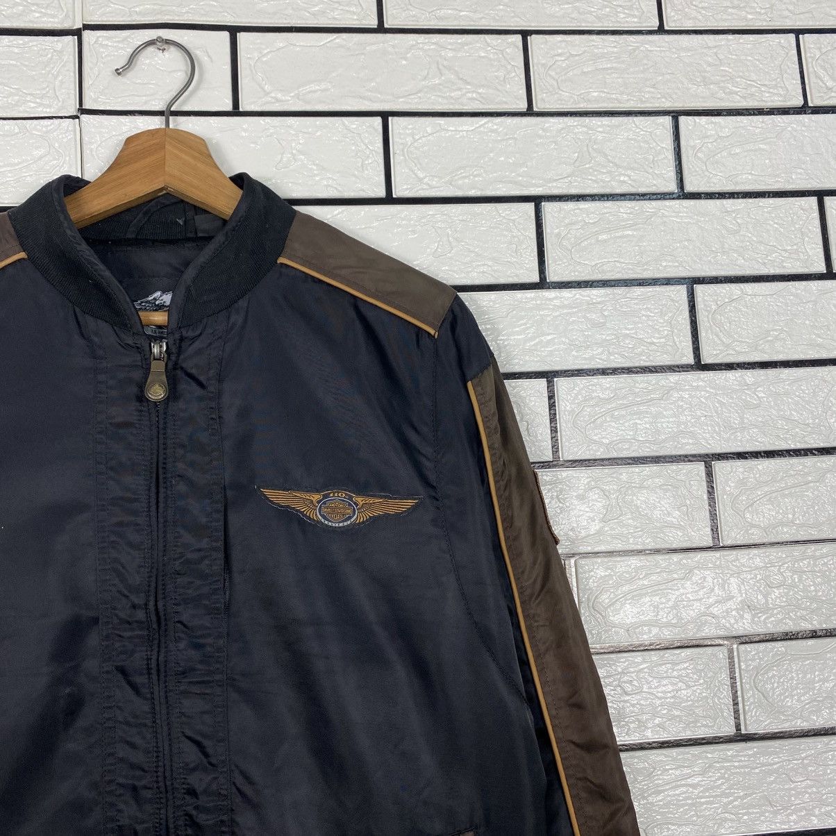 Harley Davidson 📌Vintage Biker Jacket Harley Davidson Spell Out Big Logo Size US S / EU 44-46 / 1 - 7 Thumbnail