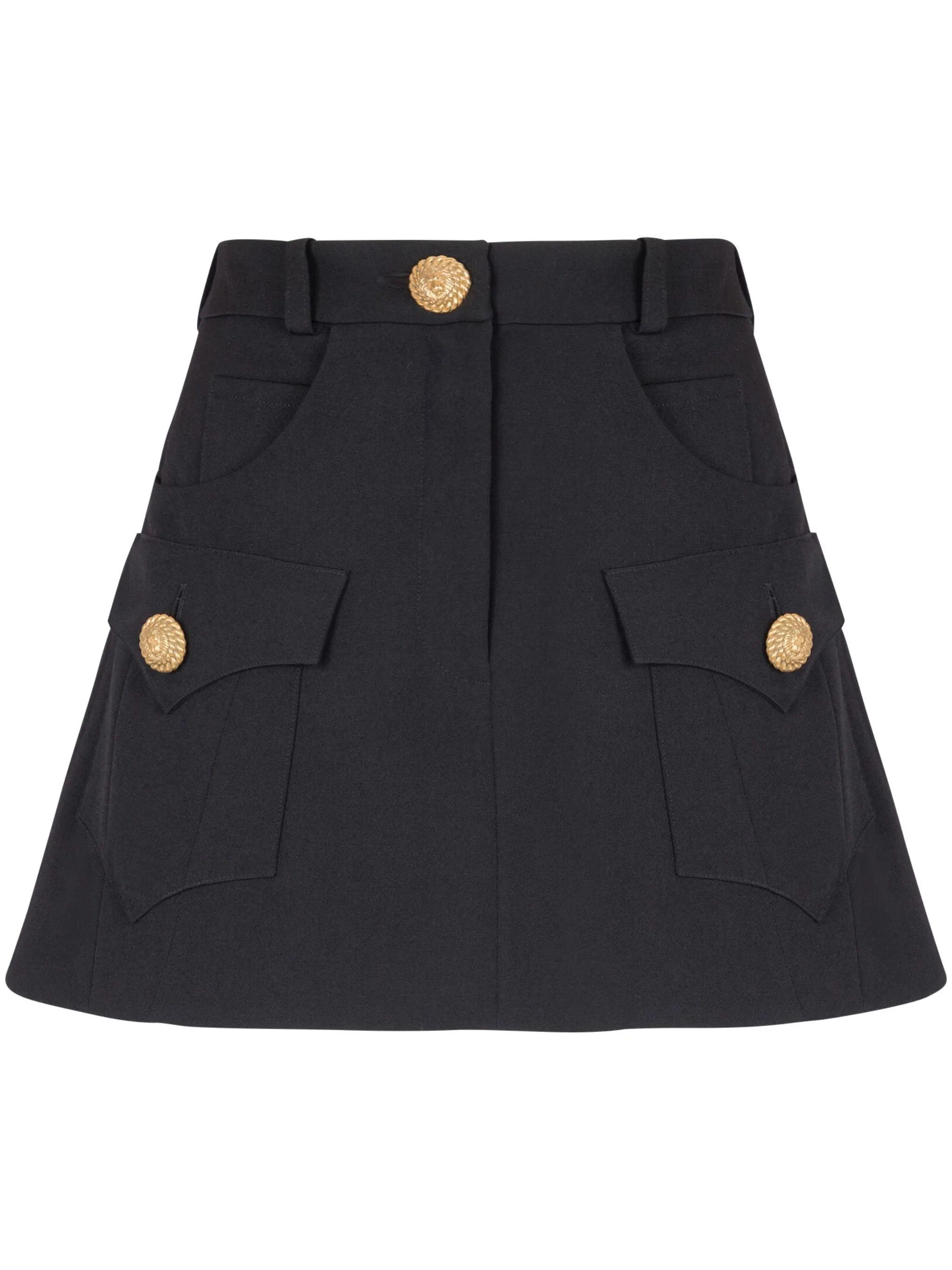 Balmain o1y0625 Mini Skirt in Black Size 27" / US 4 / IT 40 - 1 Thumbnail