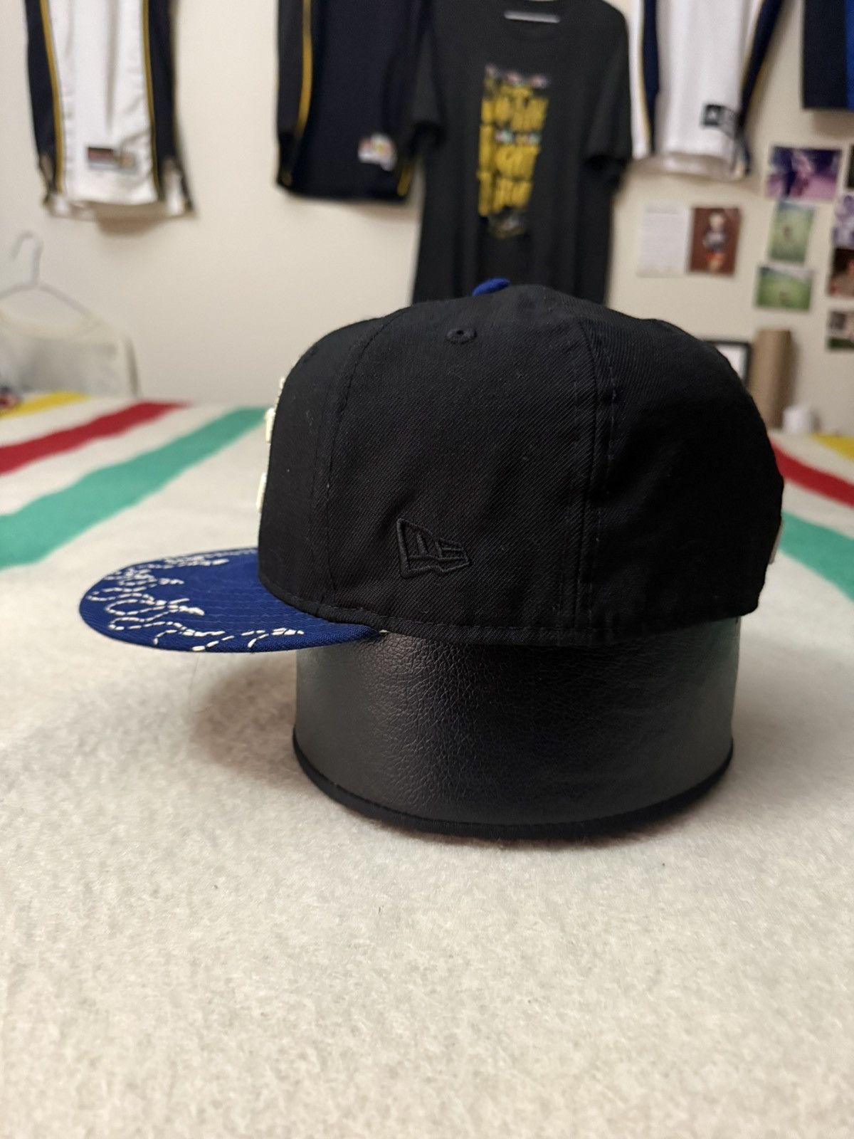 New Era Loso Wav Maxxx Studio Kansas City Royals Sashiko Fitted Hat Size ONE SIZE - 8 Thumbnail