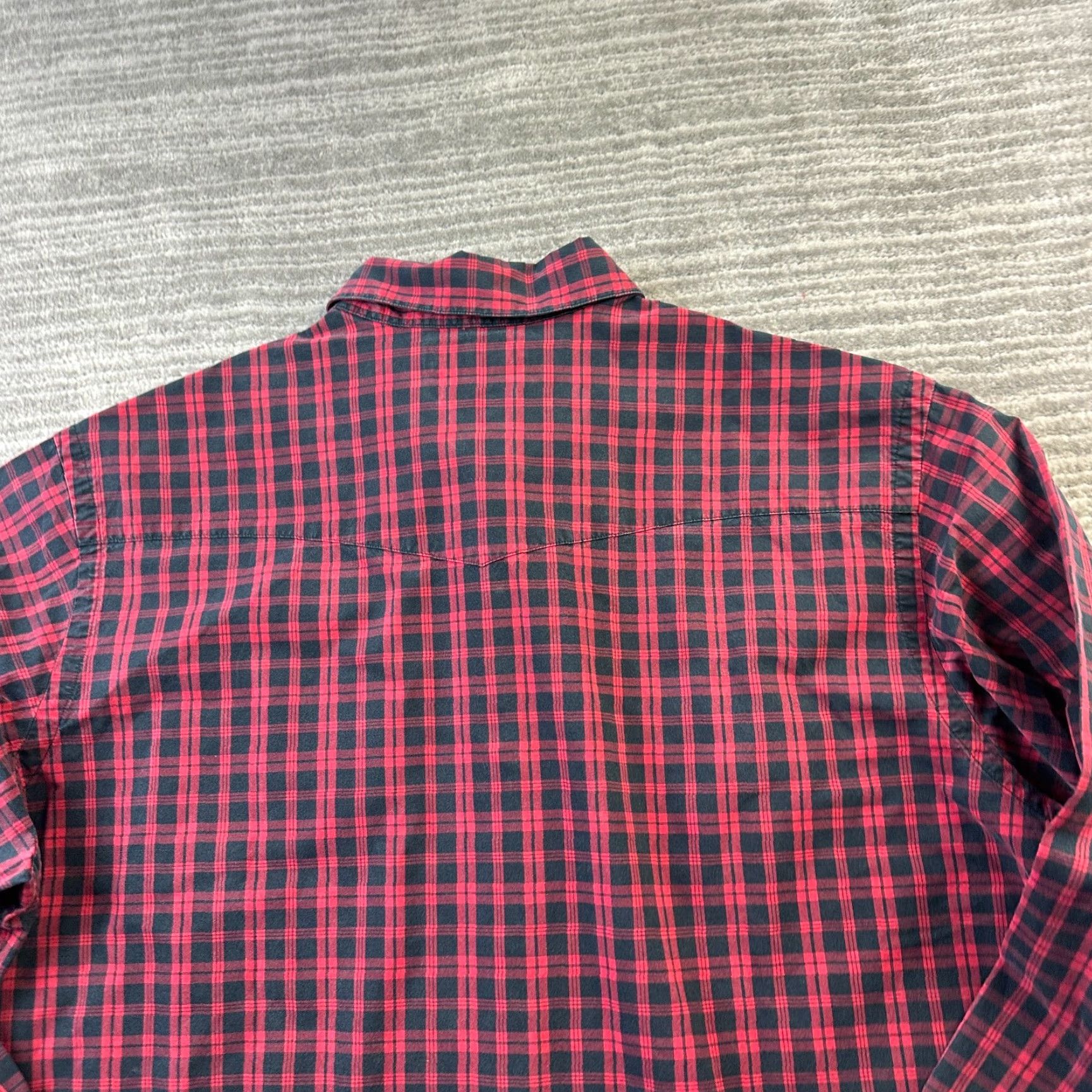Polo Ralph Lauren VINTAGE Polo Ralph Lauren Shirt Mens Large Red Plaid Western Pearl Snap Button Up Size US L / EU 52-54 / 3 - 6 Thumbnail