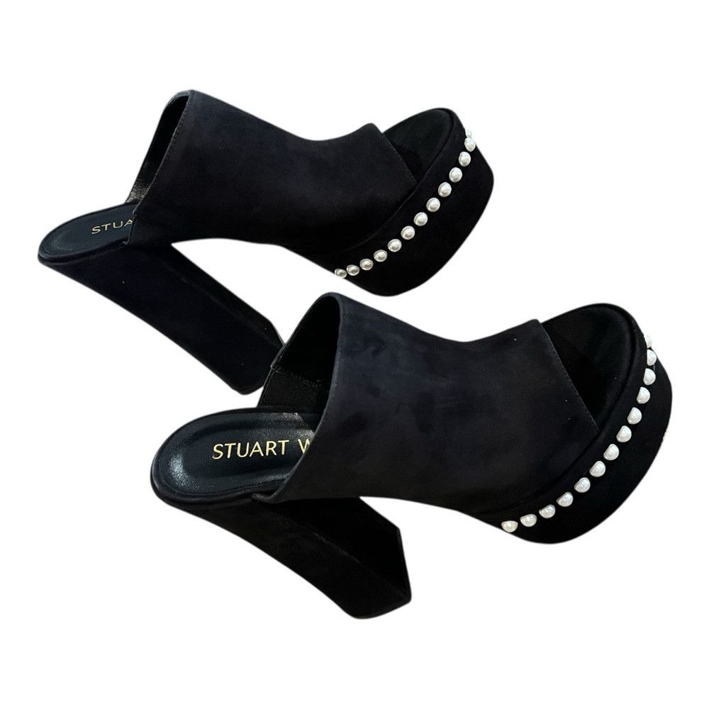 Stuart Weitzman Stuart Weitzman Skyhigh Pearl Platform Slide Mule –Black Size US 8.5 / IT 38.5 - 6 Thumbnail
