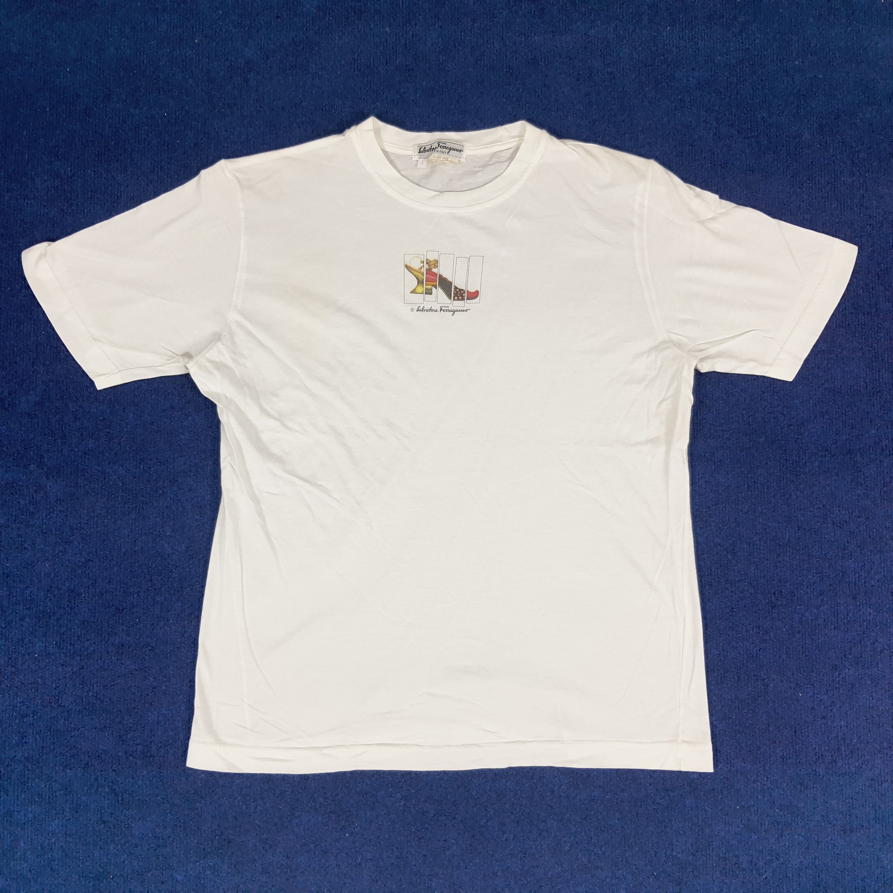 Designer × Salvatore Ferragamo × Vintage Vintage Salvatore Ferragamo Art Designer T-shirt Size US L / EU 52-54 / 3 - 1 Thumbnail