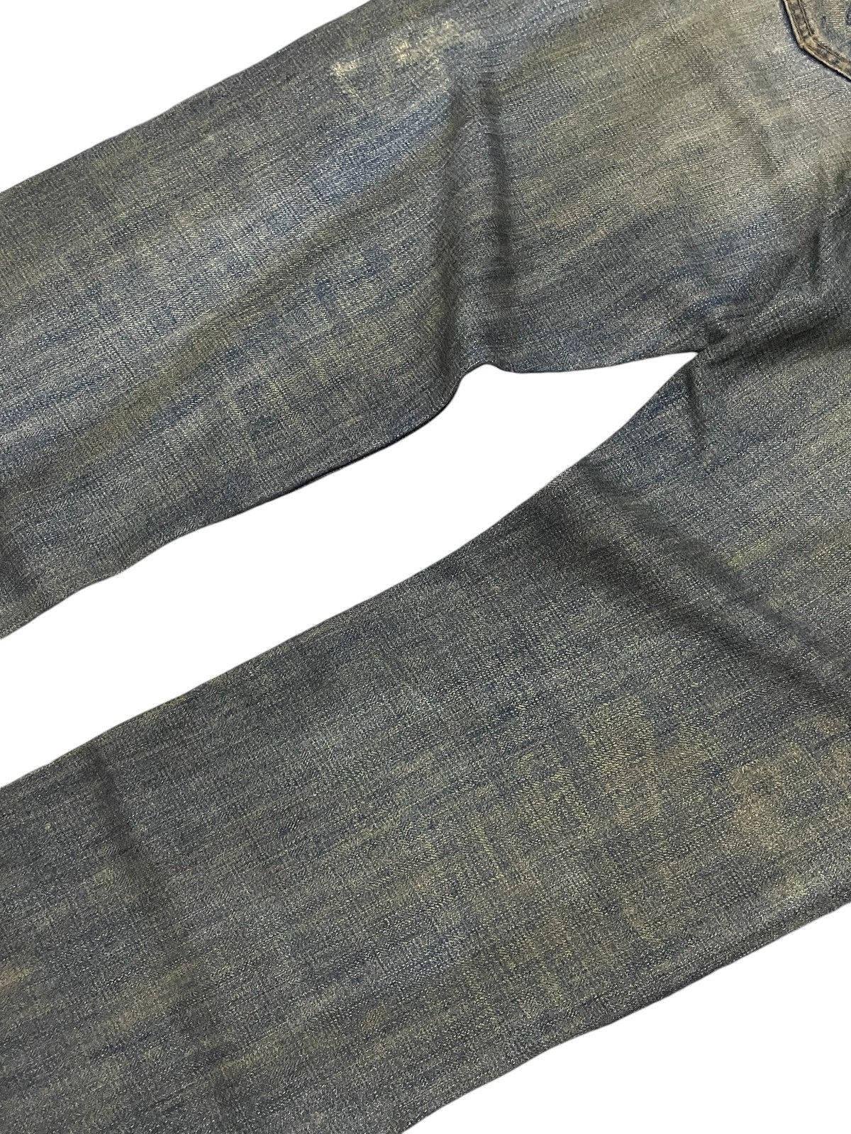 20471120 × 5351 POUR LES HOMMES × Hysteric Glamour Boro 🇯🇵 Brand Heavy Stitched Repaired Distressed Mud Jeans Size US 34 / EU 50 - 14 Thumbnail