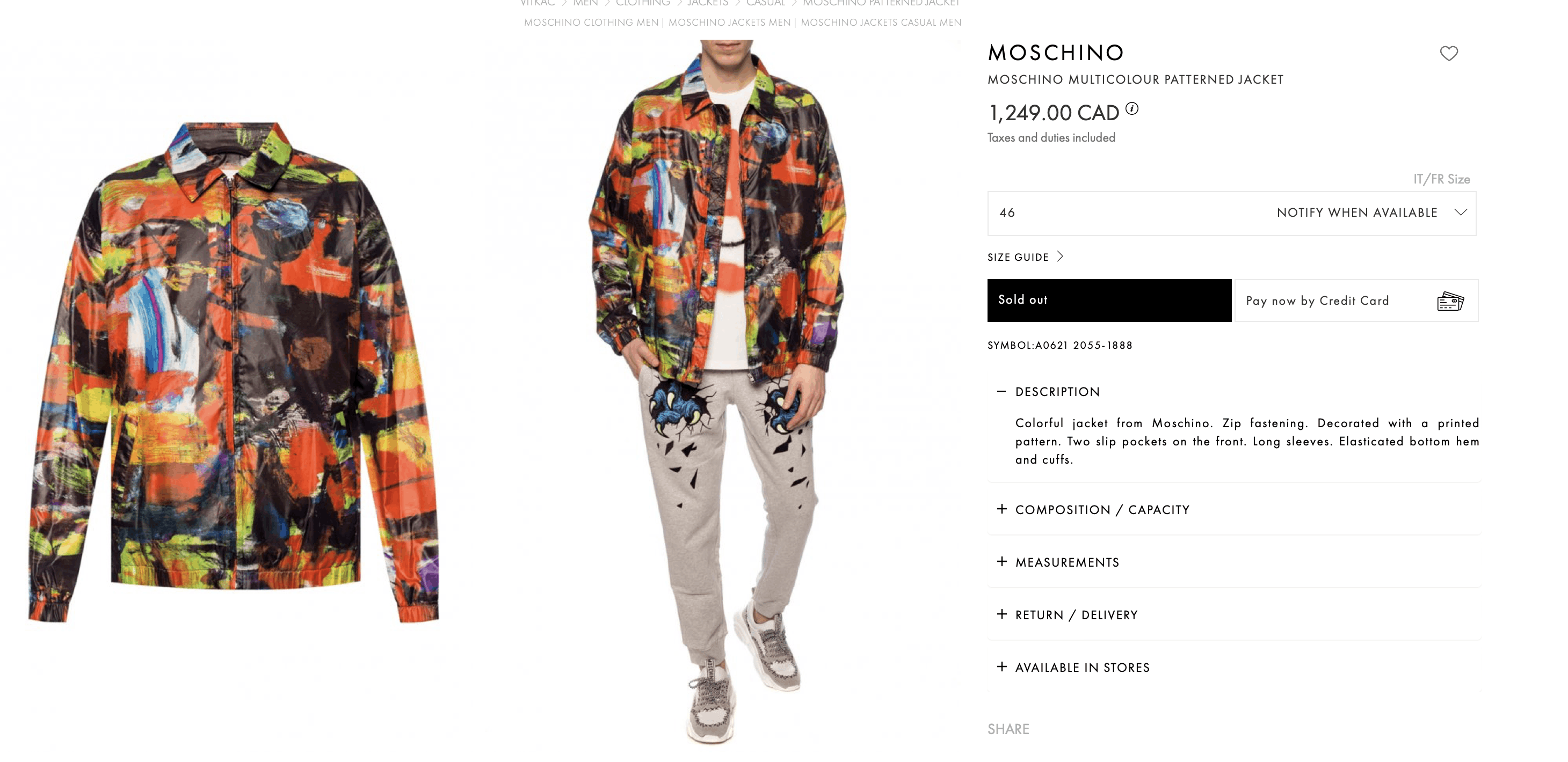 Moschino AUTHENTIC MOSCHINO WINDBREAKER JACKET sz S Size US S / EU 44-46 / 1 - 14 Thumbnail