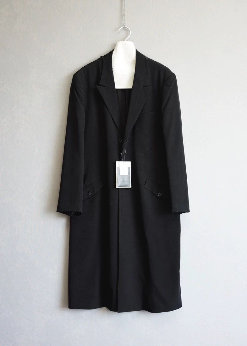 Yohji Yamamoto Yohji Yamamoto 24AW Triacetate Coat with Removable Collar c Size US M / EU 48-50 / 2 - 1 Thumbnail