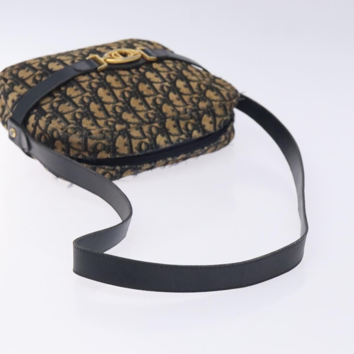Dior DIOR Trotter Canvas Shoulder Bag Navy Gold Size ONE SIZE - 7 Thumbnail