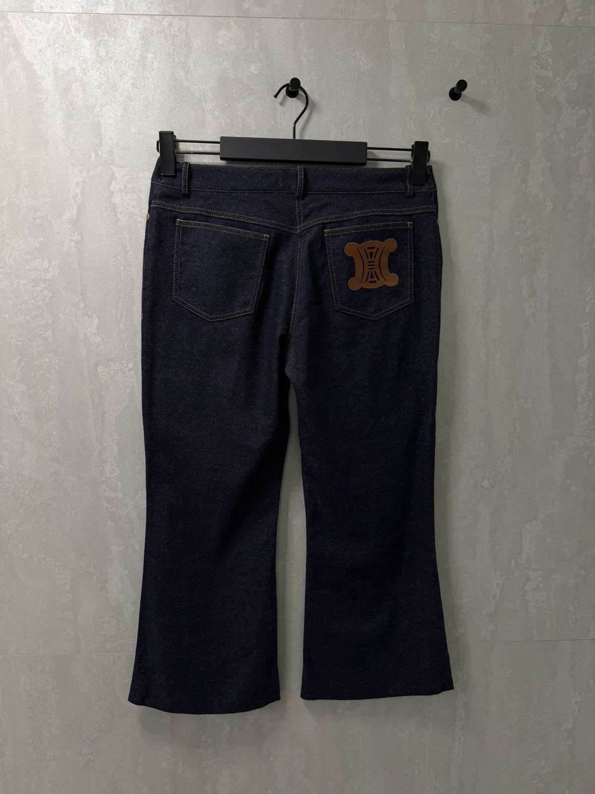 Celine CELINE triomphe Back logo wool flare croped pants vintage Size 28" / US 6 / IT 42 - 1 Thumbnail