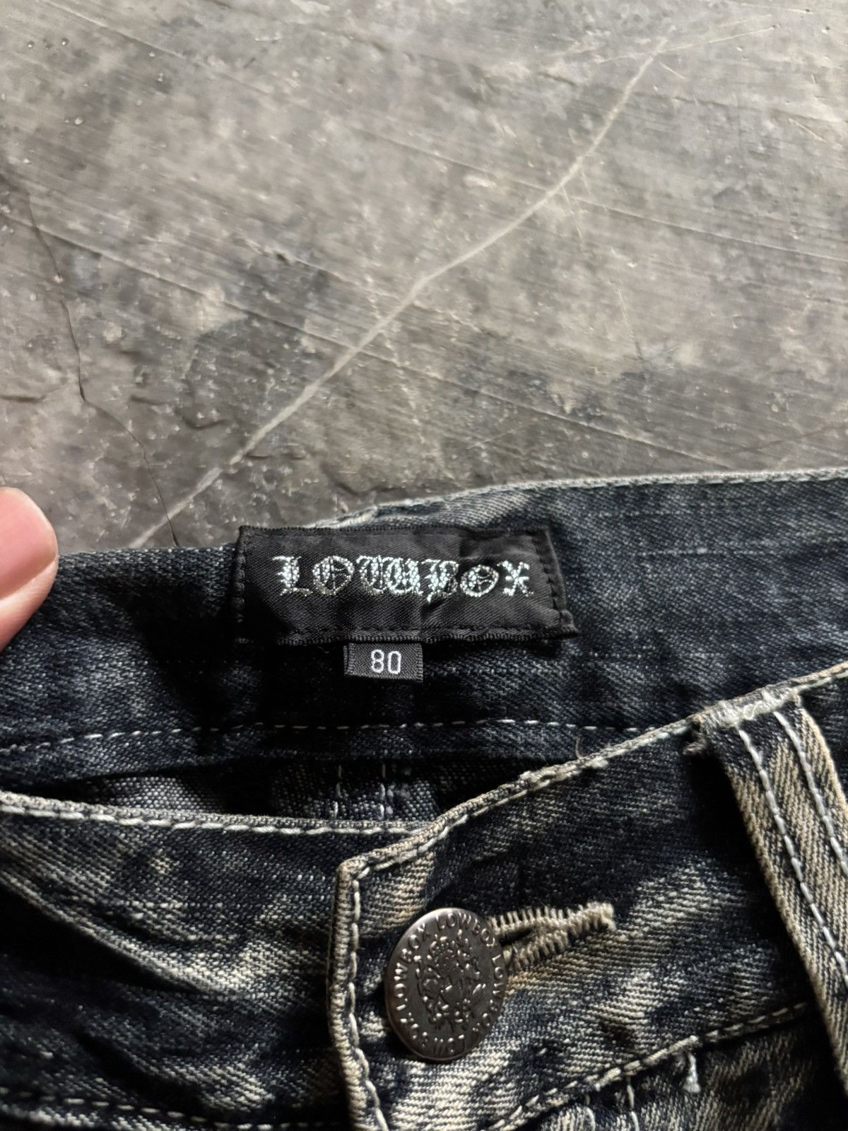Hysteric Glamour DISTRESSED LOWBOX WHISKERED WASH JAPANESE DENIM SLIM GRUNGE Size US 31 - 5 Thumbnail