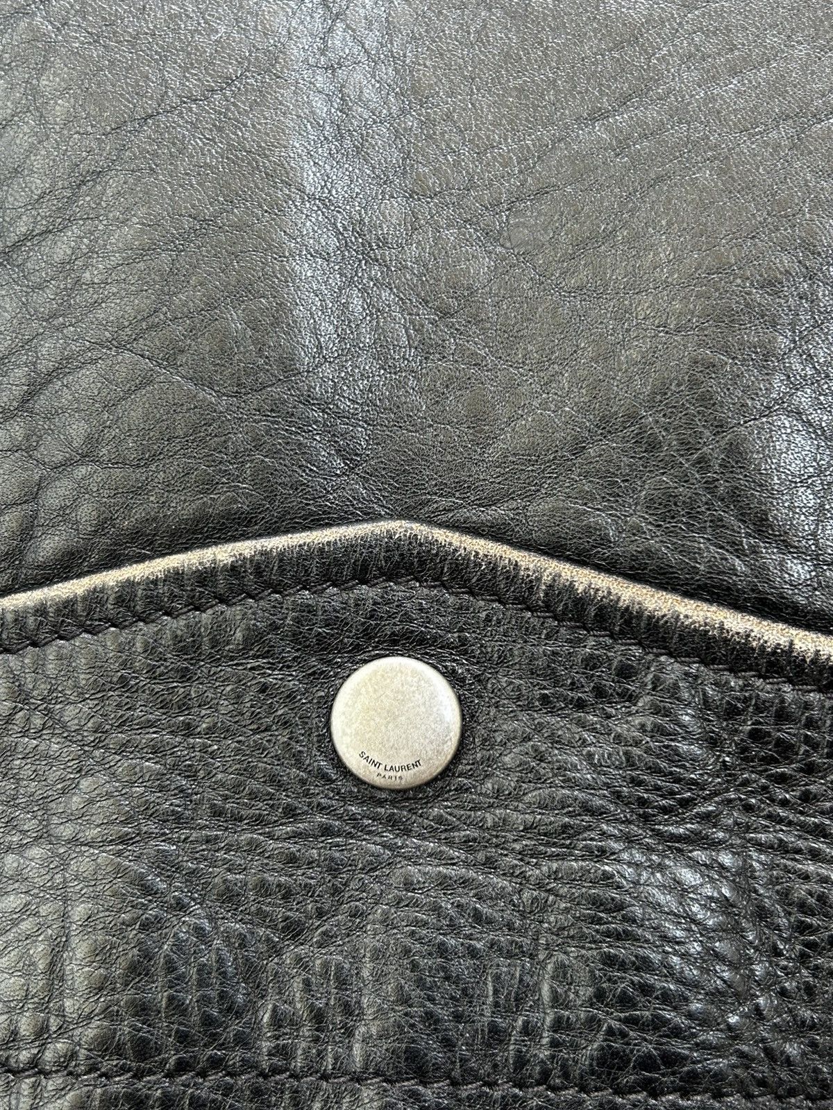 Saint Laurent Paris Saint Laurent Ramones leather jacket with big logo on back Size US L / EU 52-54 / 3 - 10 Thumbnail
