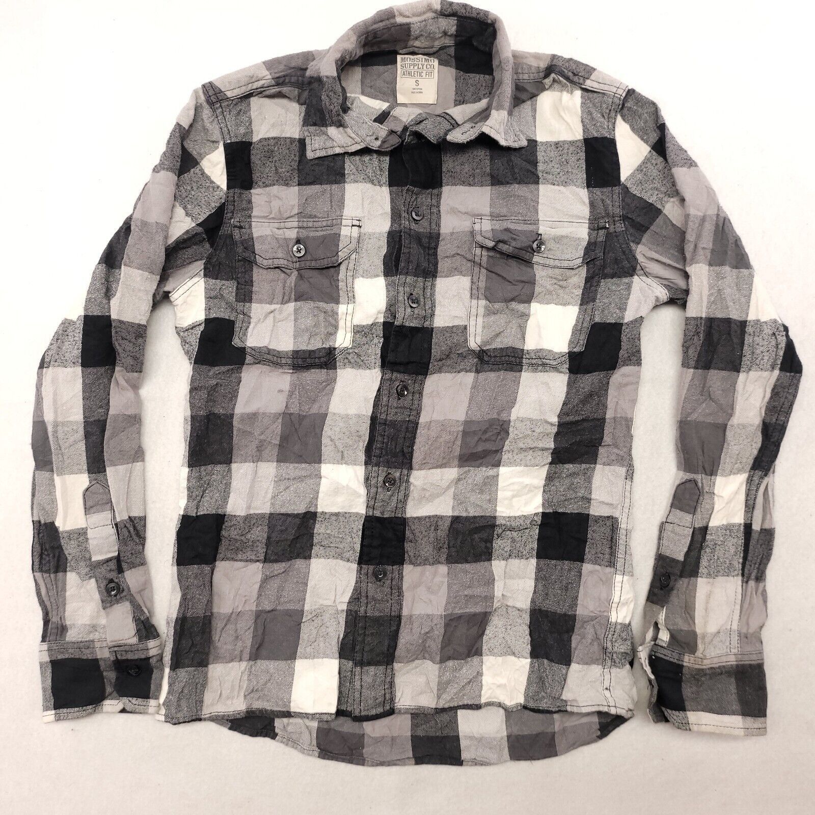 Mossimo Mossimo Gingham Flannel Button Up Shirt Mens Size S Gray Size US S / EU 44-46 / 1 - 2 Thumbnail