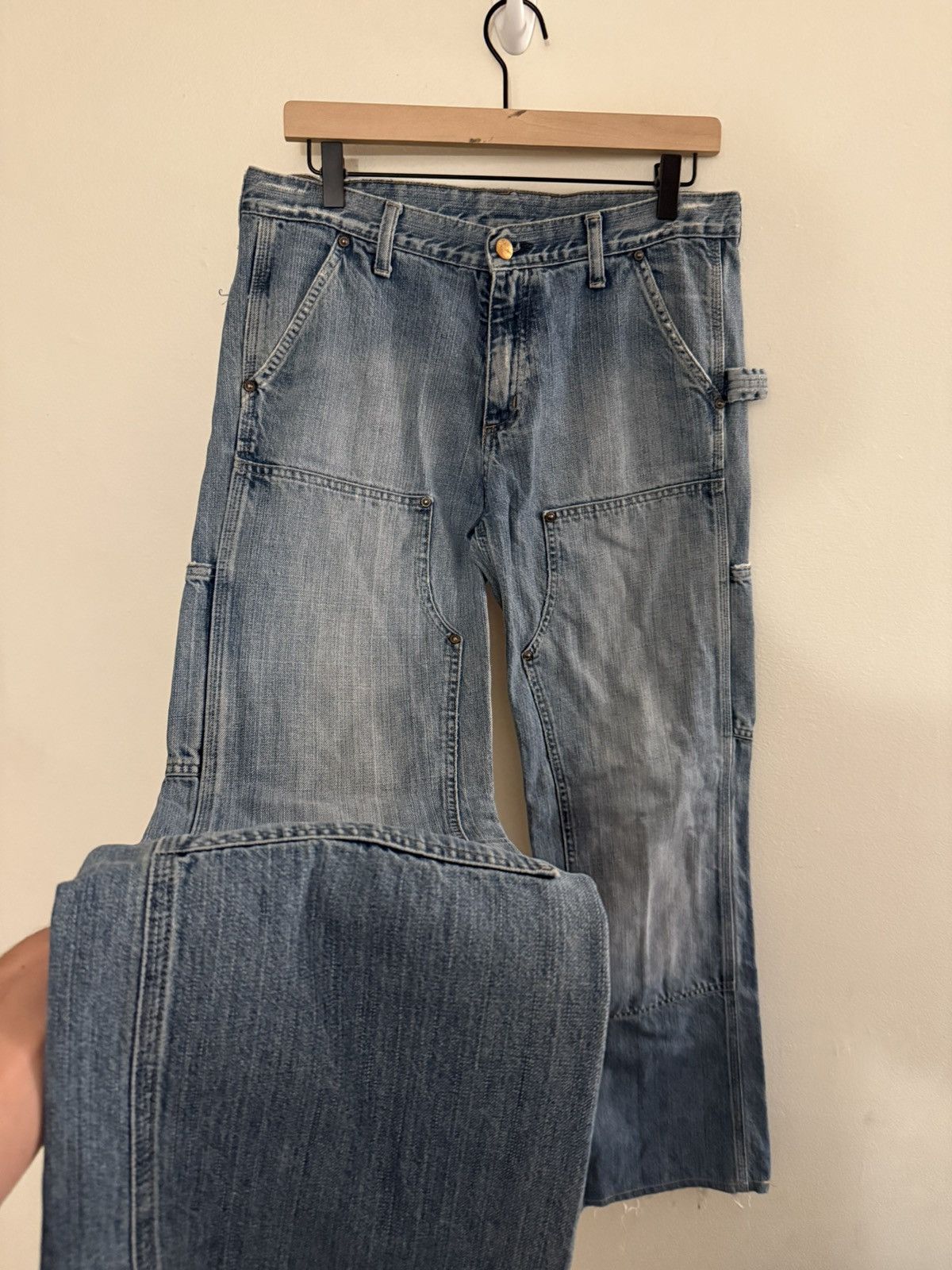 Carhartt Vintage Thrashed Faded Carhartt Double Knee Denim 4gseller Size US 32 / EU 48 - 2 Thumbnail
