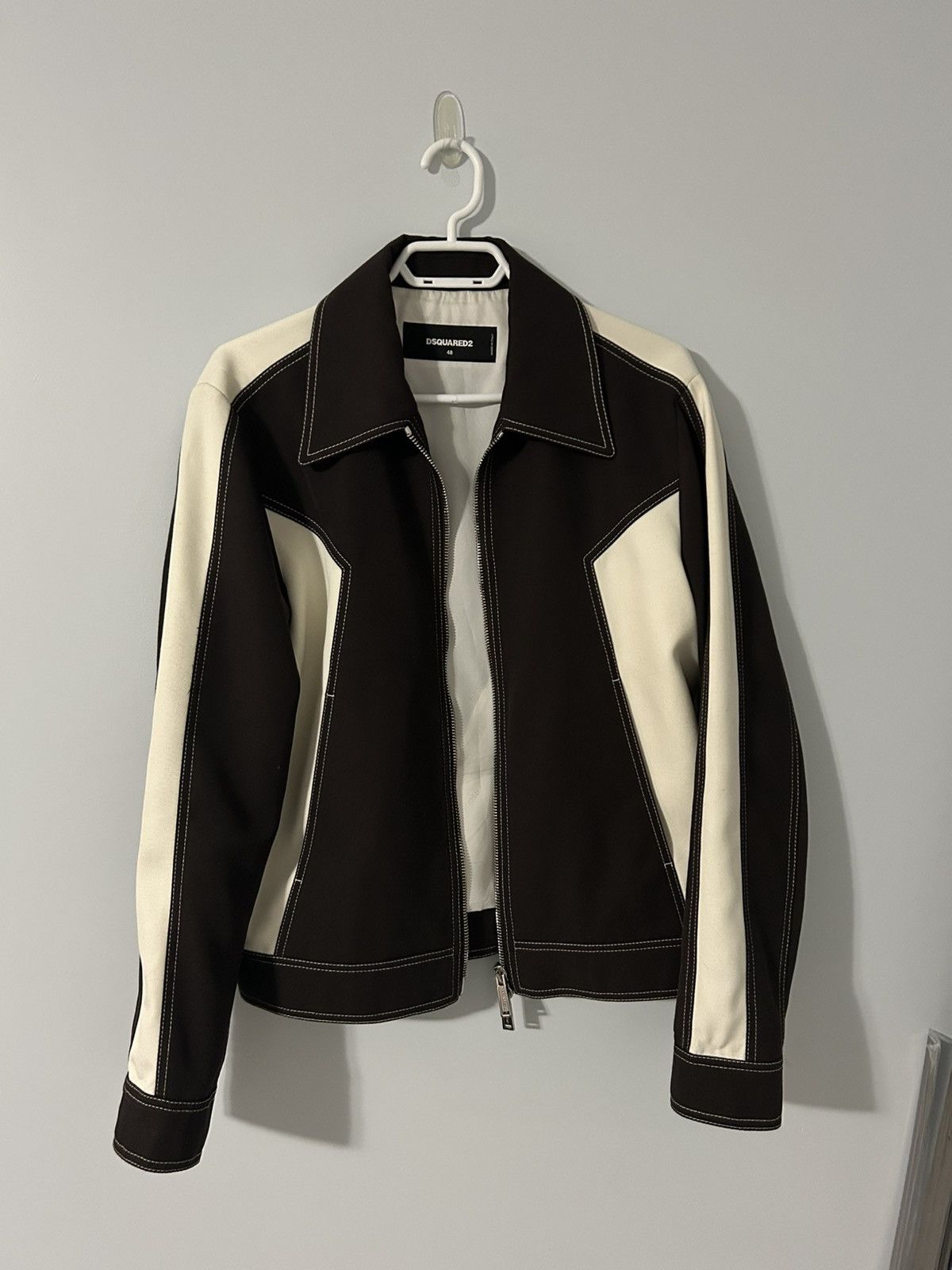 Pre-owned Dsquared2 70's Color Block Jacket In Brown