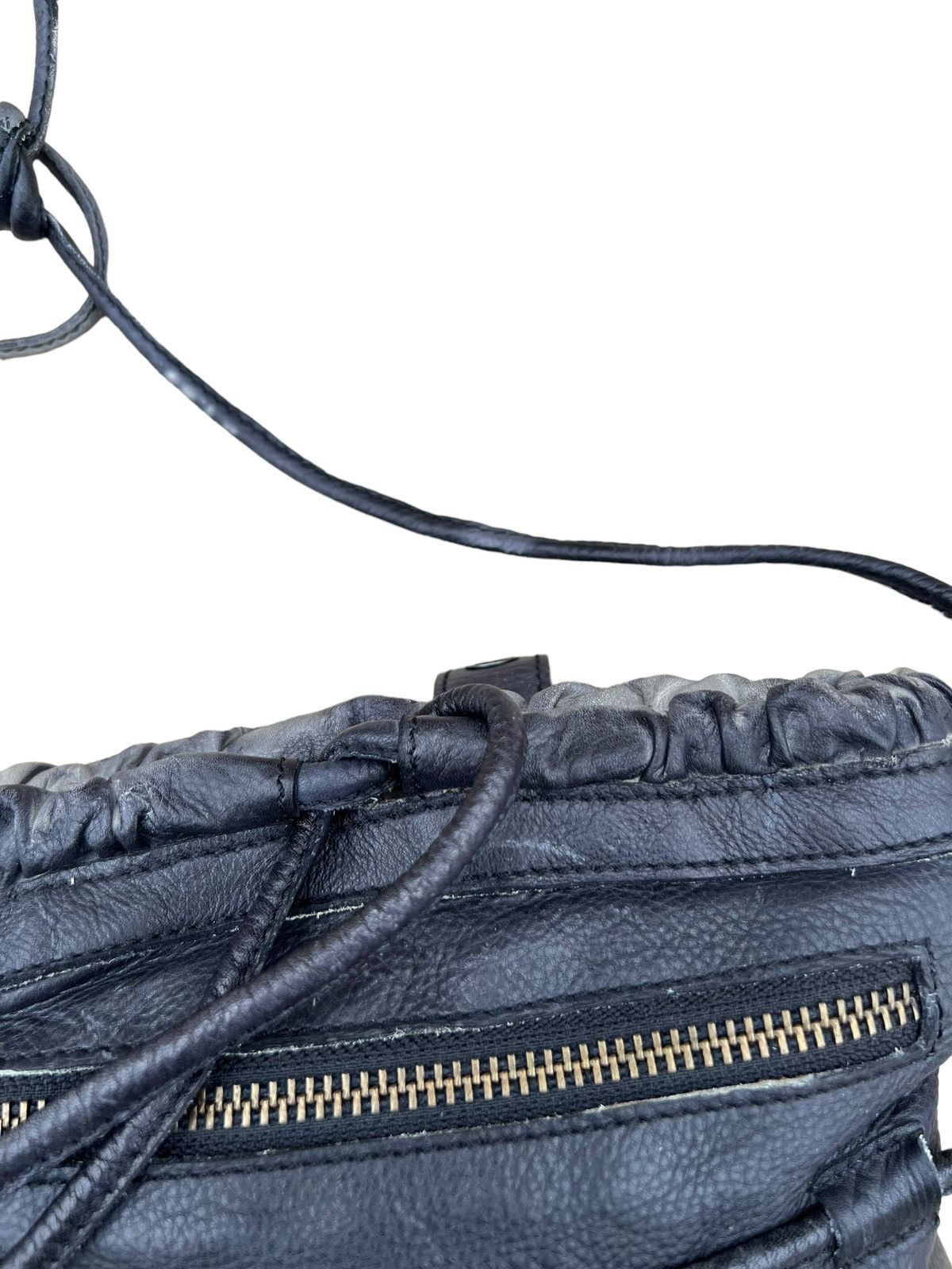Diesel × Leather RARE Design Diesel Black Leather Mini Bag Size ONE SIZE - 9 Thumbnail