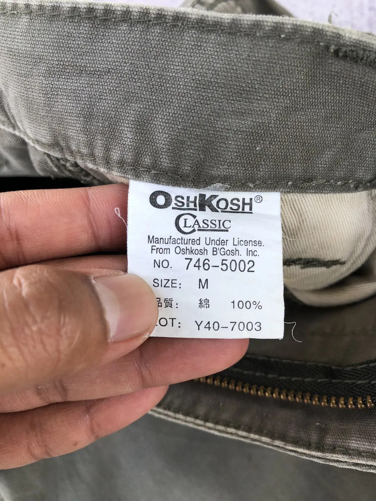 Japanese Brand × Oshkosh Faded Green Cargo oshKosh Multipocket Tactical Pants Size US 30 / EU 46 - 7 Thumbnail