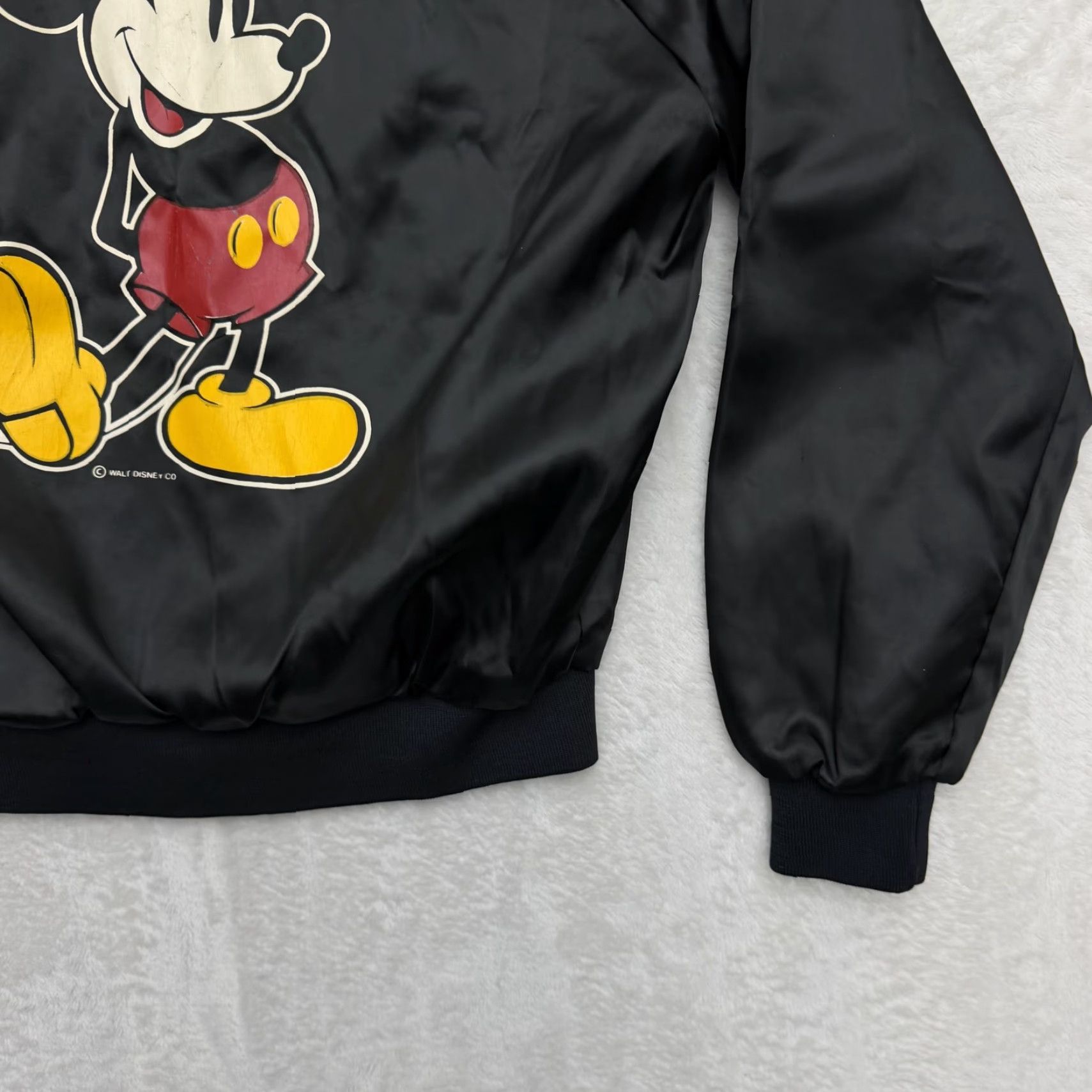 Chalk Line VINTAGE Chalk Line Mickey Mouse Disney Jacket Mens S Black Satin Bomber 80s Size US S / EU 44-46 / 1 - 5 Thumbnail
