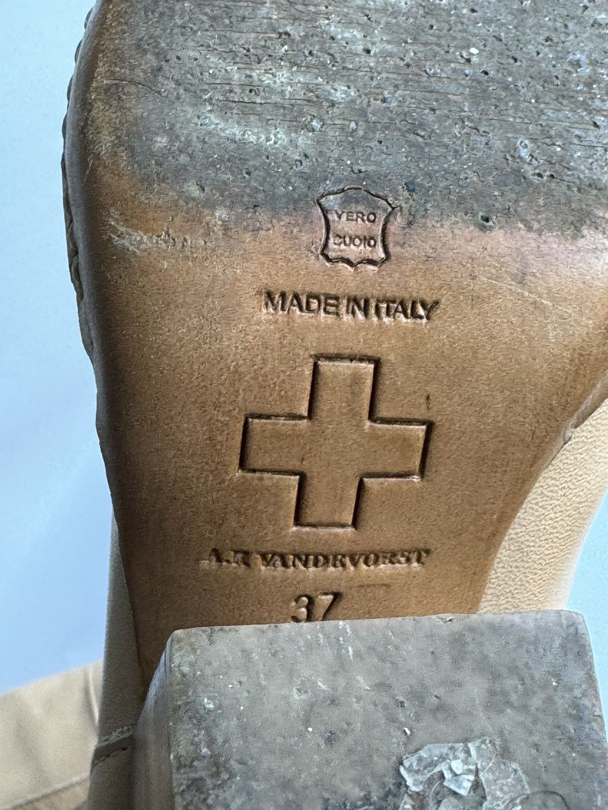 A.F. Vandevorst Rare A.F. Vandevorst tan/nude leather heeled boots sz 37 Size US 7 / IT 37 - 9 Thumbnail