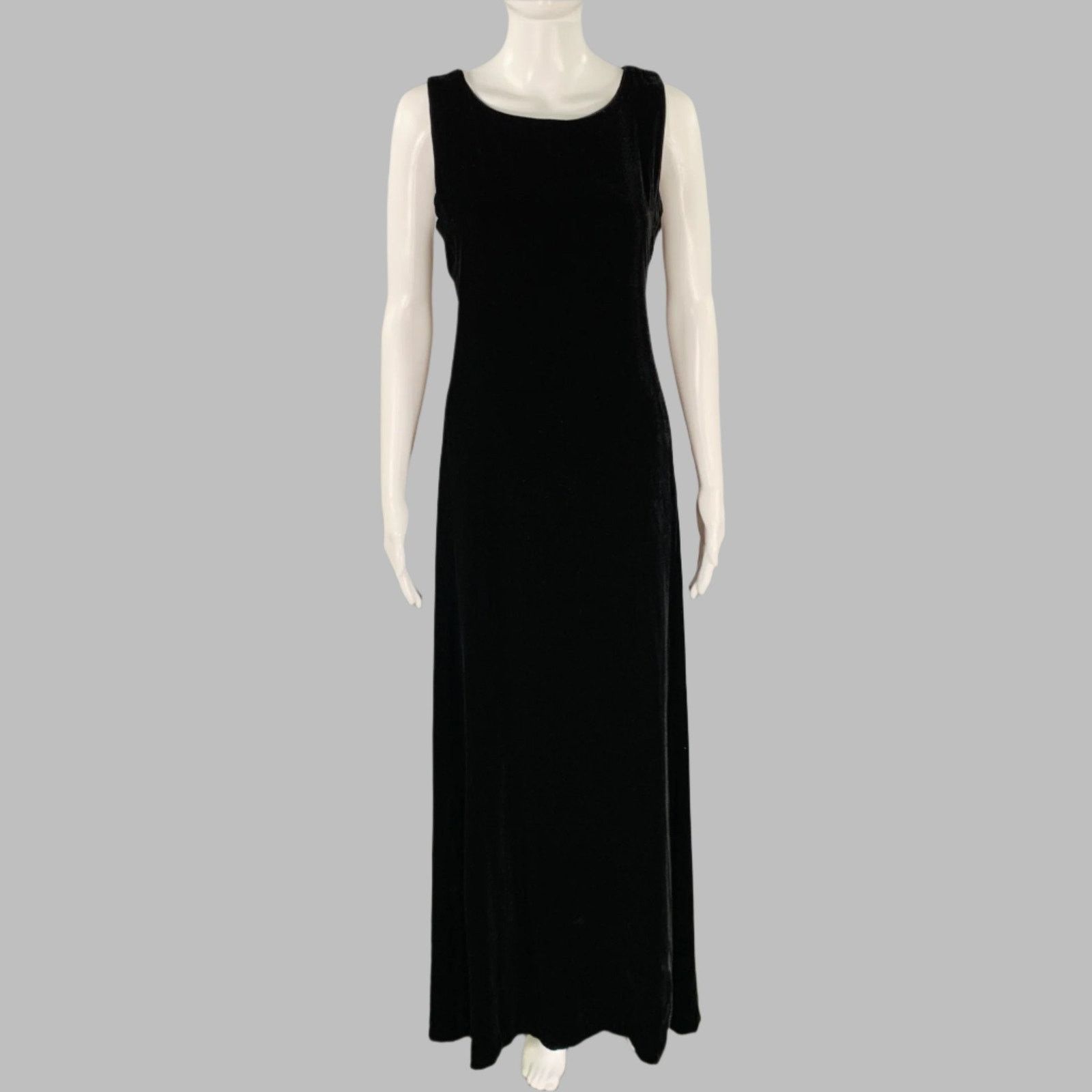 Other MARGARET OLEARY Size M Black Velvet Sleeveless Long Dress Size M / US 6-8 / IT 42-44 - 1 Thumbnail
