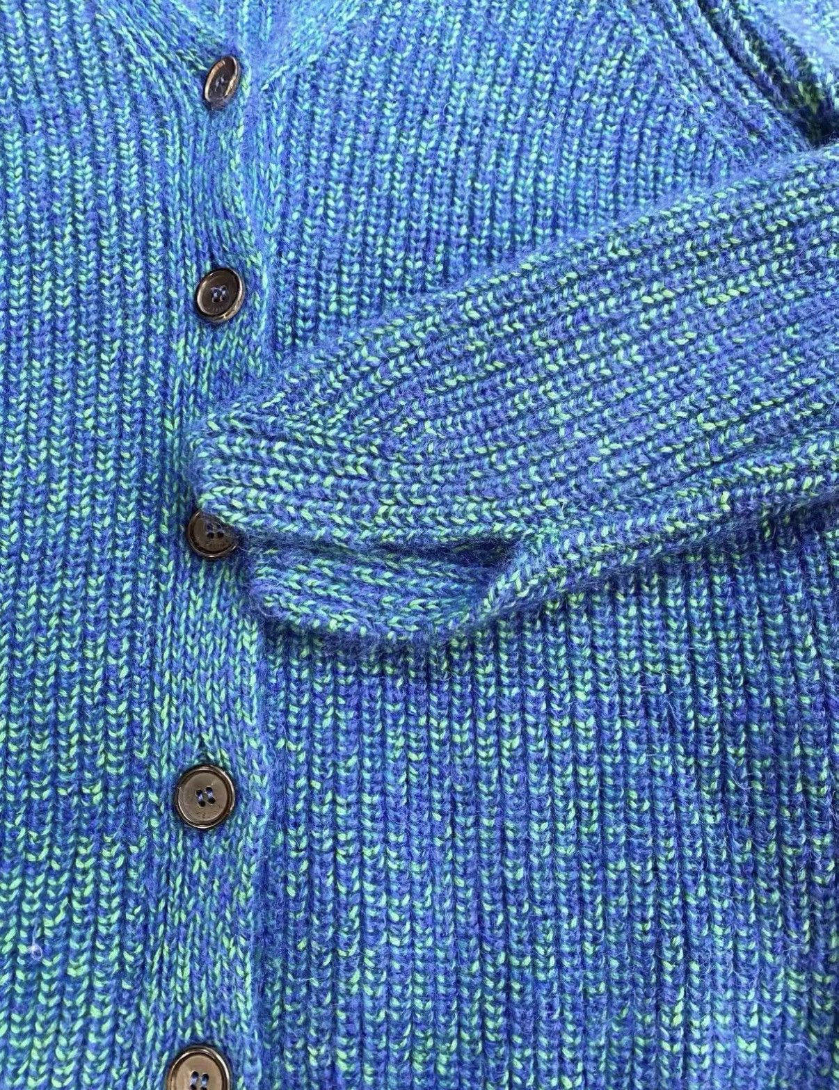 Celine Celine Classic Peacock Blue Mohair Blend Knit Cardigan J33 Size XS / US 0-2 / IT 36-38 - 4 Thumbnail