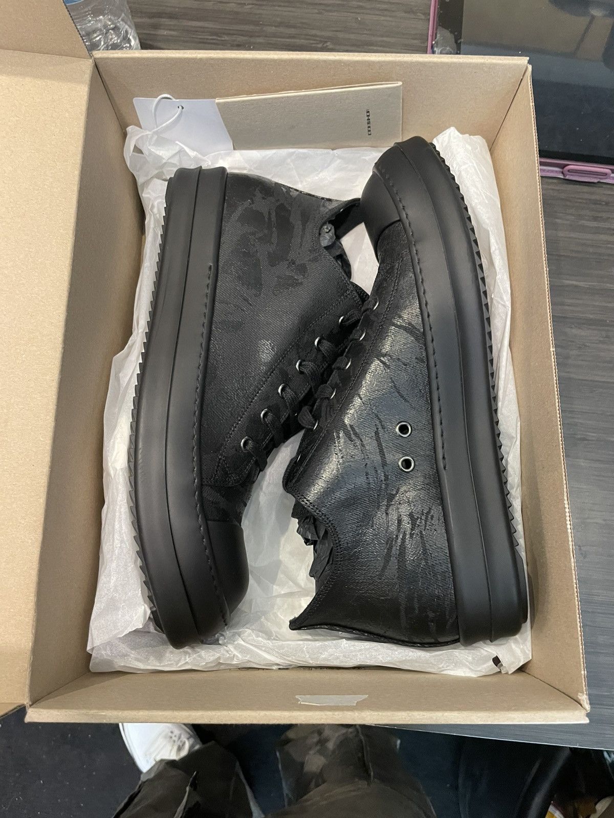 Rick Owens Drkshdw Rick Owens DRKSHDW Porterville Triple Black 11 Size US 11 / EU 44 - 9 Thumbnail