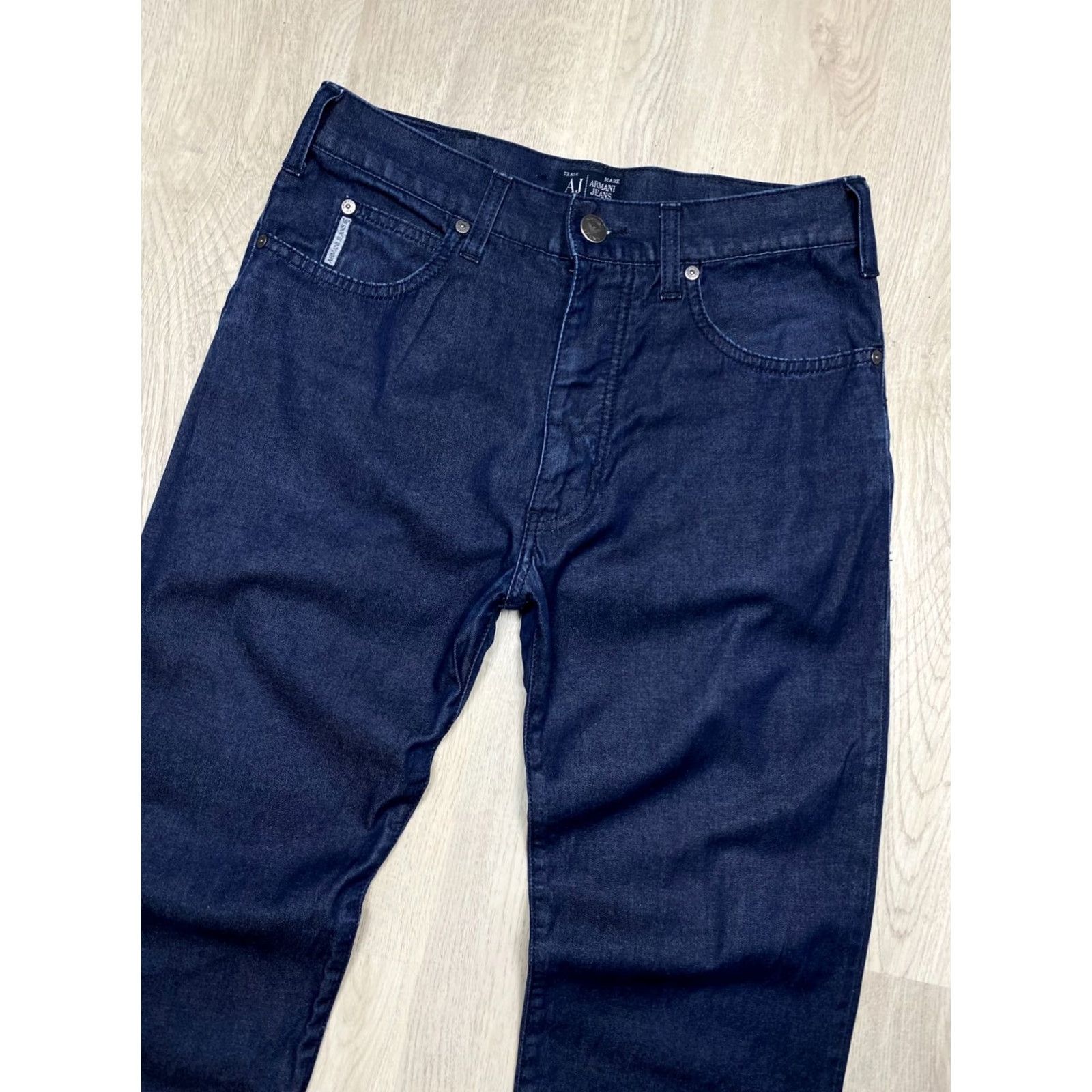 Vintage Armani Jeans Mens Jeans Denim Pants Size 31 Blue Cotton Regular Straight Vintage No N/A Size US 31 - 6 Thumbnail