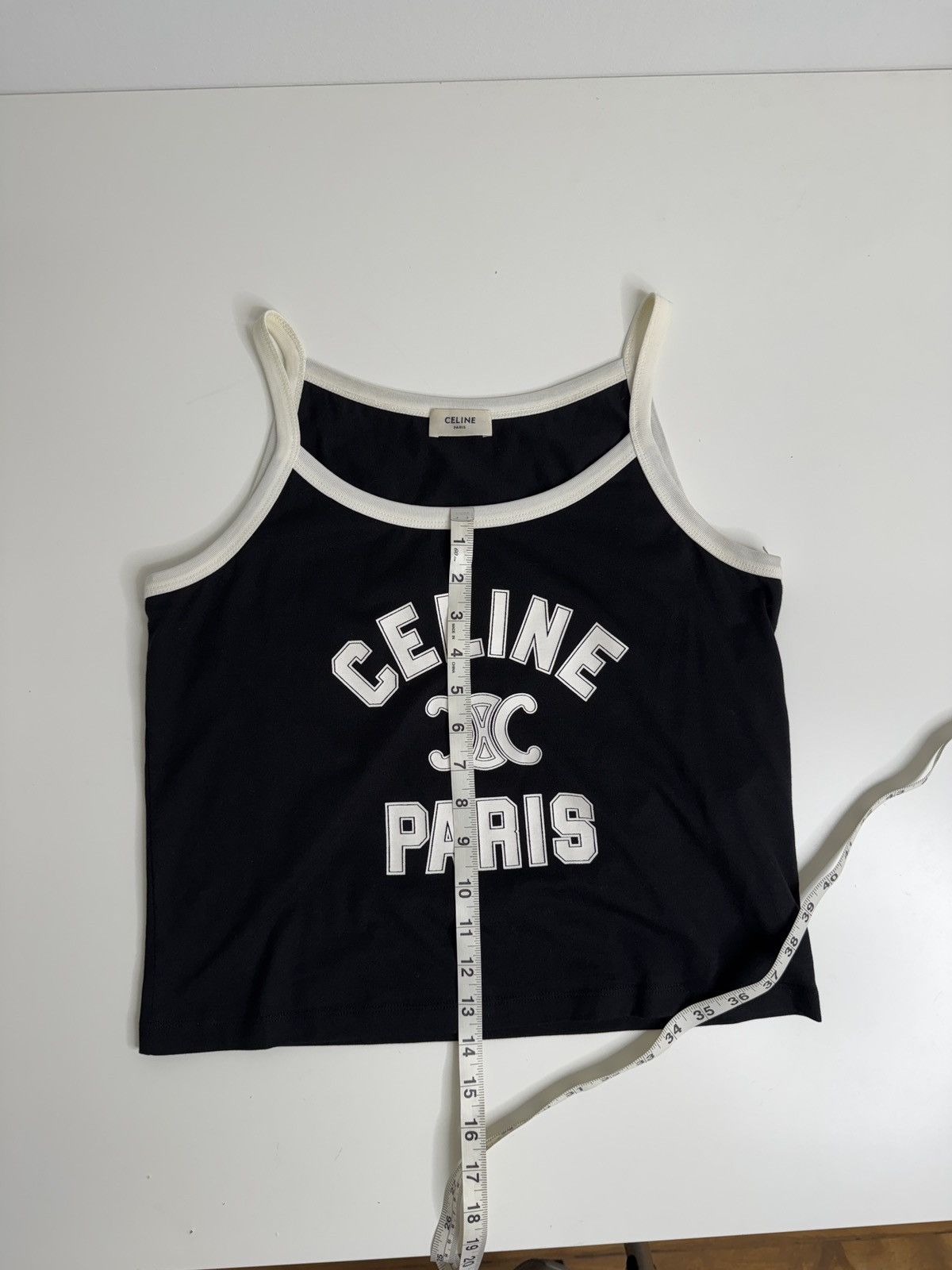Celine Logo Tank Top Size L / US 10 / IT 46 - 7 Thumbnail