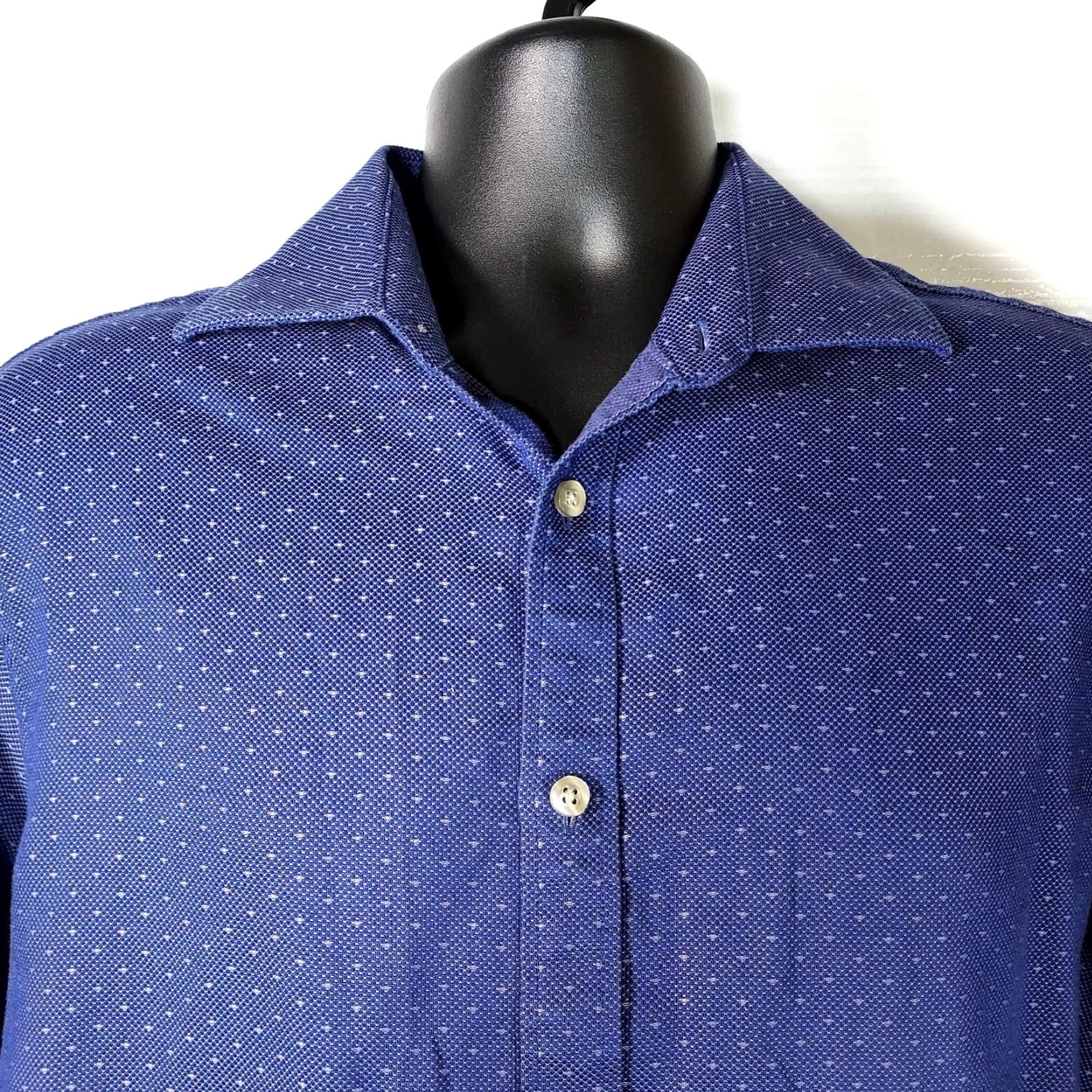 Vintage Michael Kors Mens 16 32/33 Slim Fit Long Sleeve Button Up Shirt Purple Diamond Dress Shirt Mens Slim Purple Diamond Size US L / EU 52-54 / 3 - 5 Thumbnail