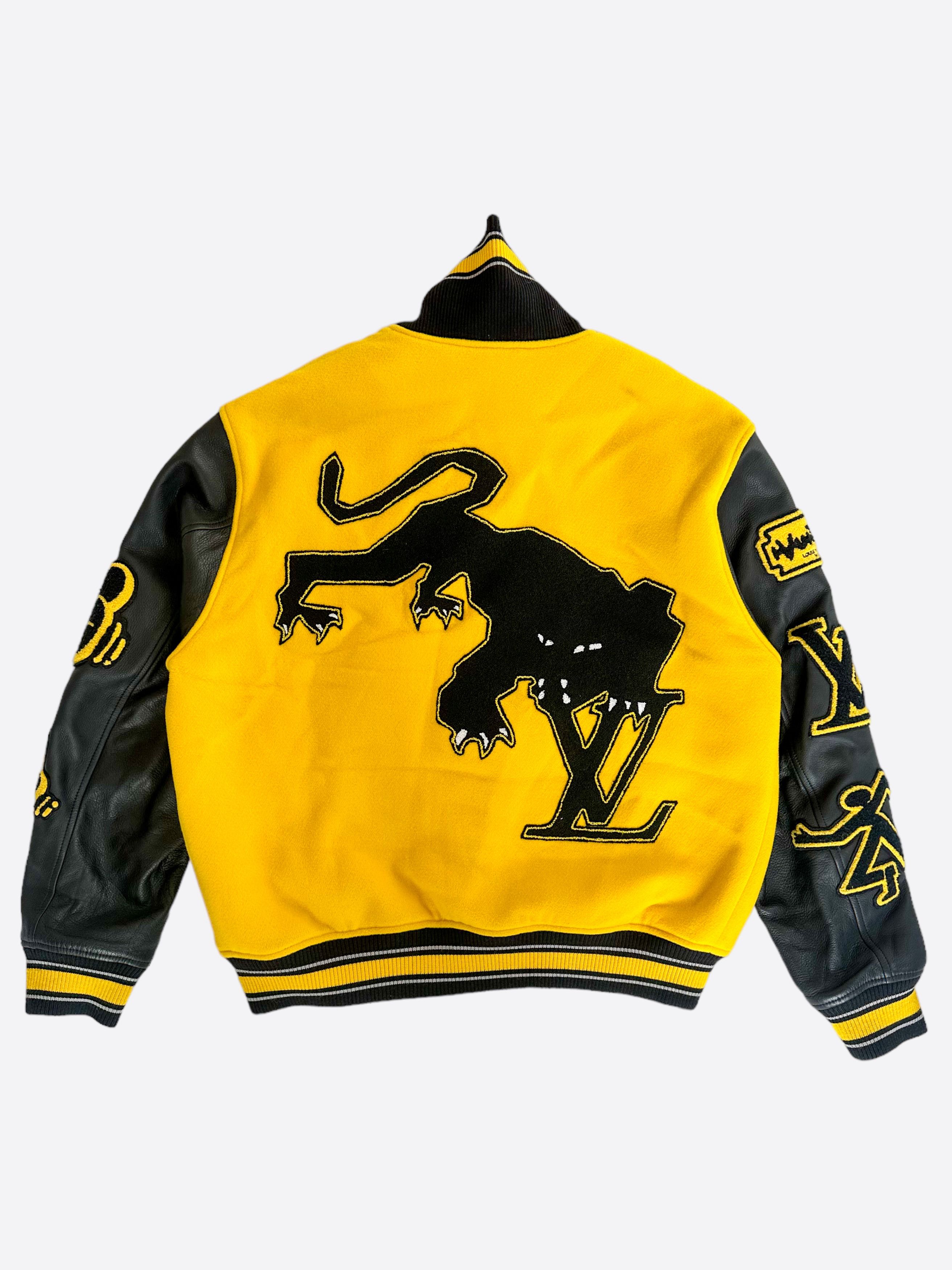 Louis Vuitton Louis Vuitton Black & Yellow Varsity Jacket Size US XXL / EU 58 / 5 - 2 Thumbnail