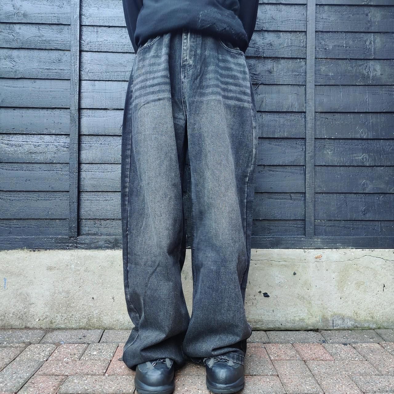 Other Japanese Black Heavy Faded Baggy Jeans Size US 32 / EU 48 - 4 Thumbnail