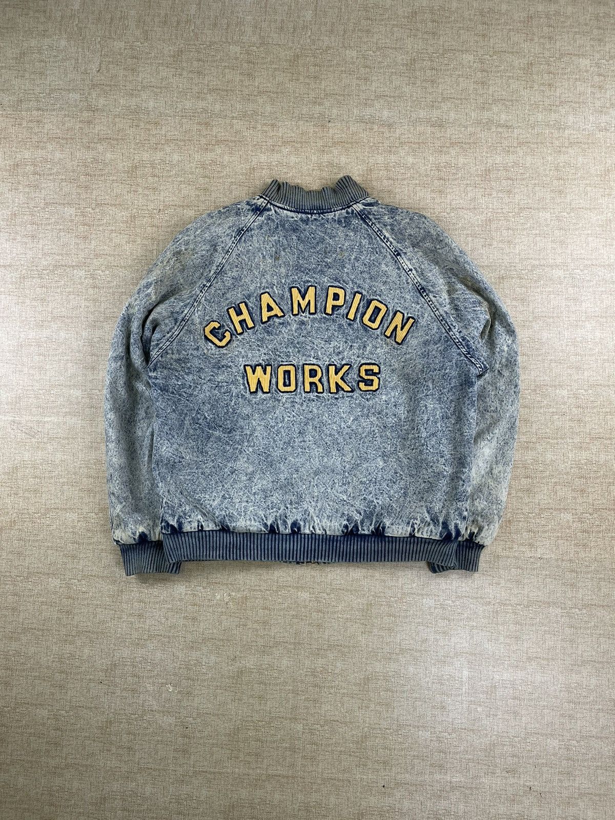 Hysteric Glamour × If Six Was Nine × Vintage Vintage 70s/80s Champion Works Acid Wash Bomber Jacket Size US L / EU 52-54 / 3 - 1 Thumbnail