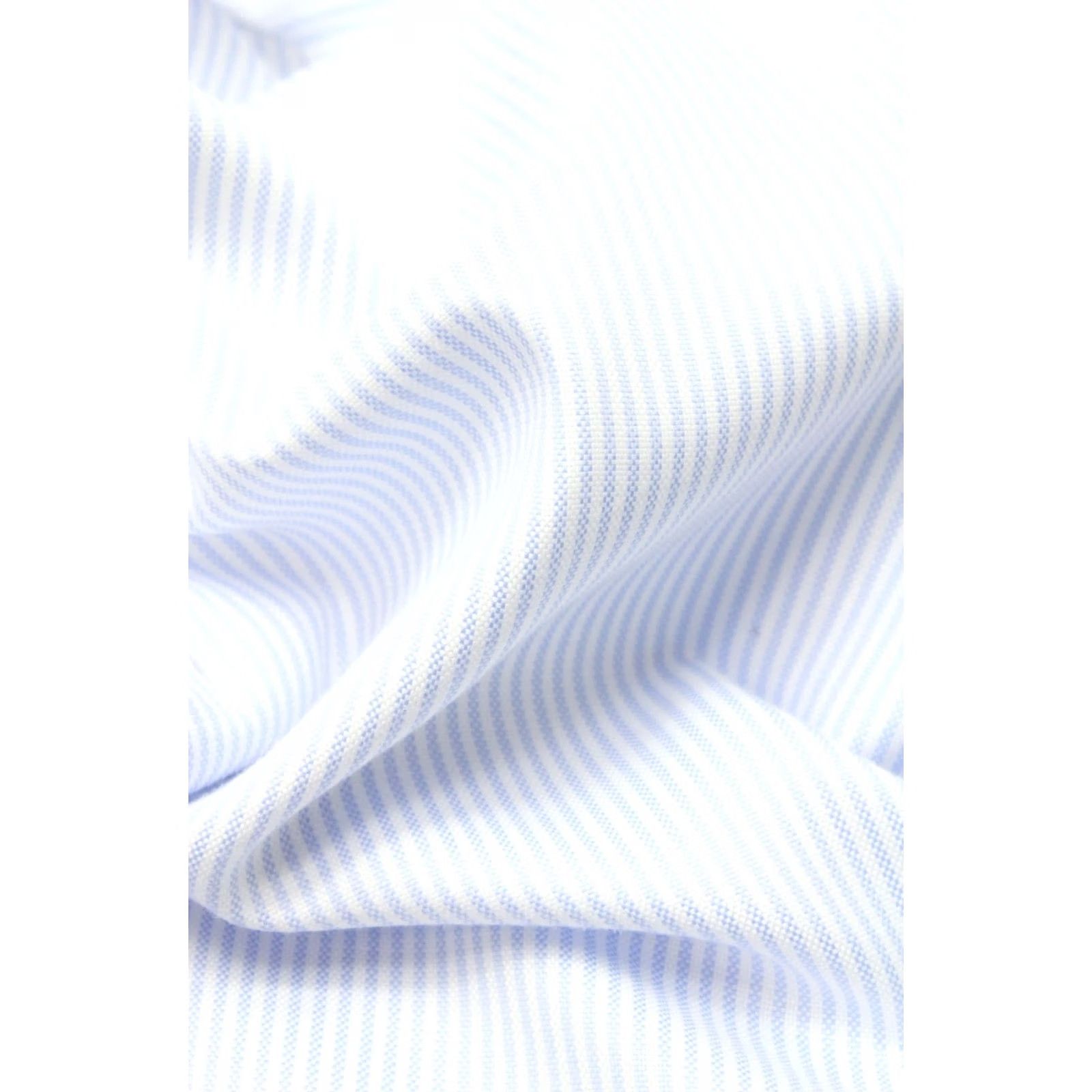 Suitsupply Suitsupply Formal Shirt Men Cutaway Pinstriped Extra Slim Fit 38 / 15 White Dress Shirt Size 38R - 6 Thumbnail
