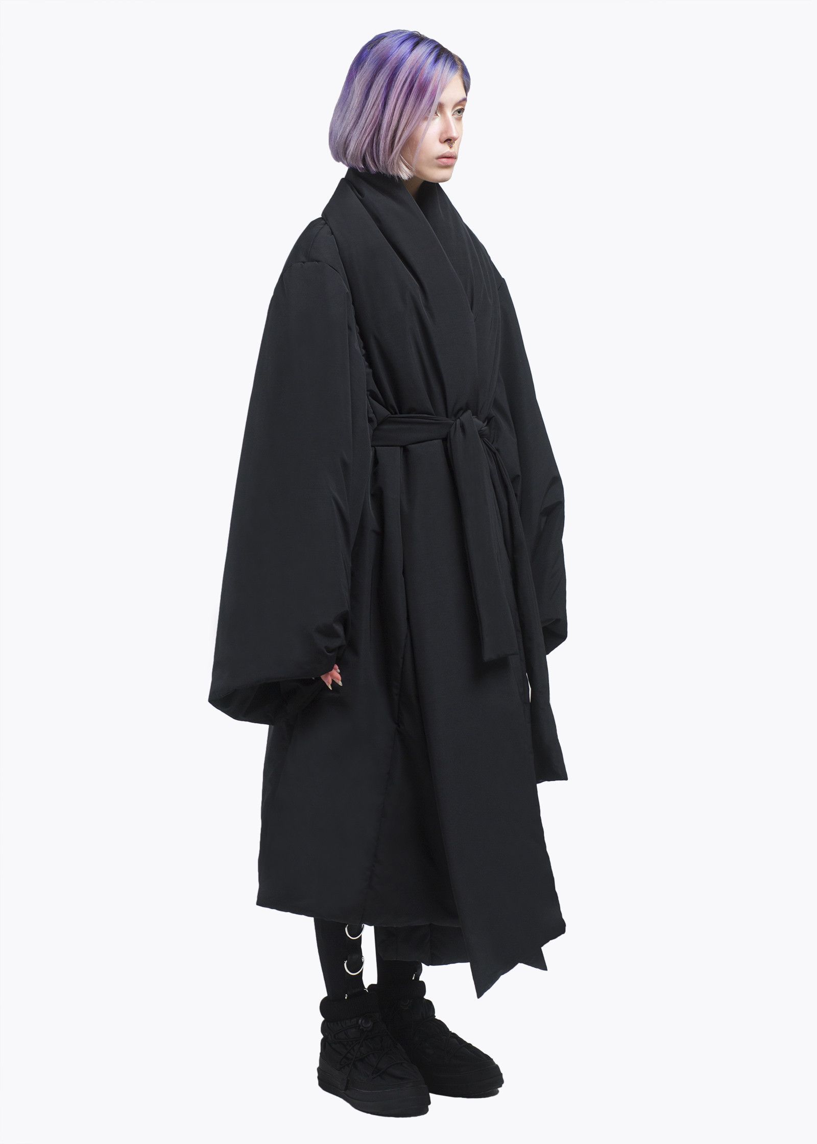 Bat Norton INSULATED JACKET KIMONO OVERSIZE. BLACK Size ONE SIZE - 5 Thumbnail