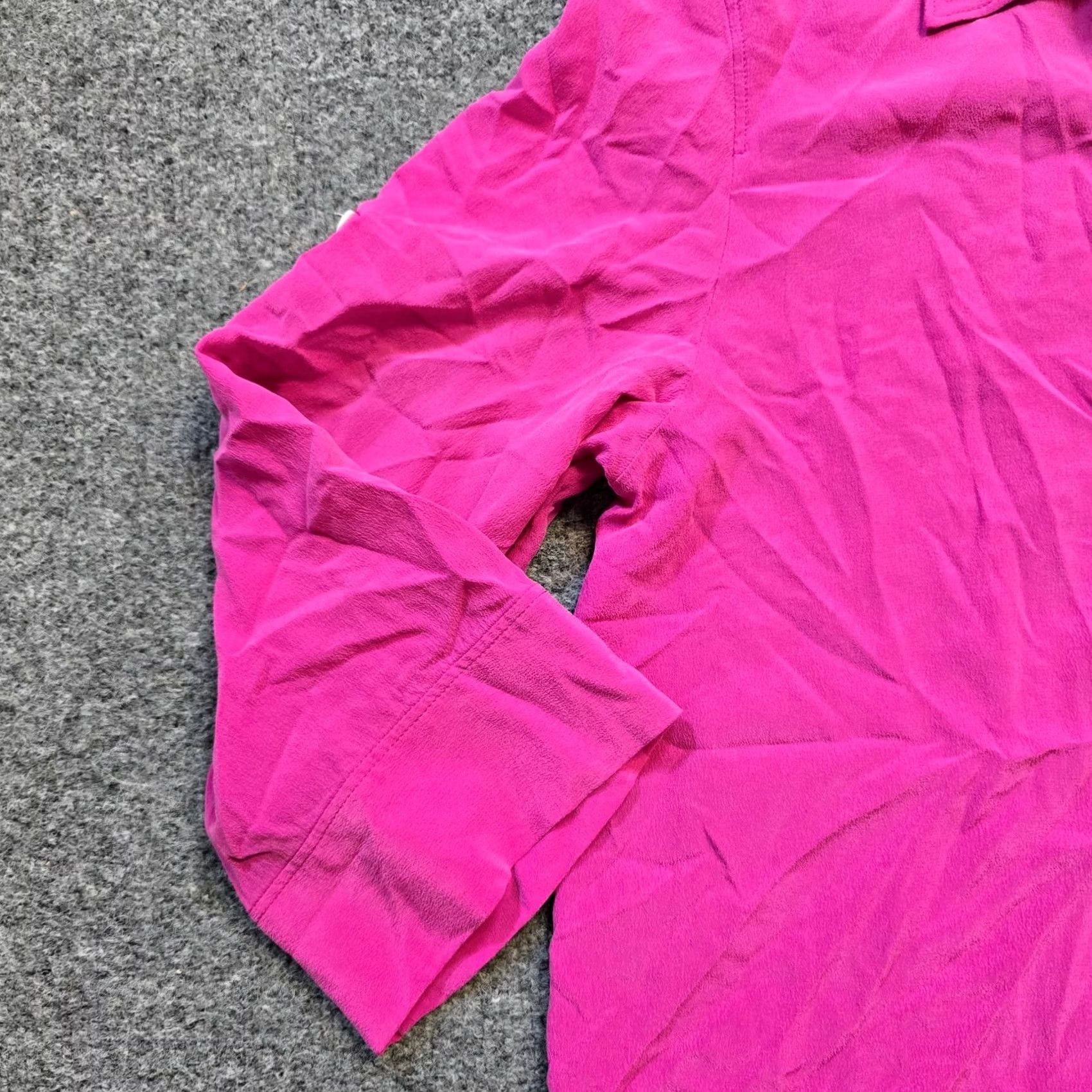Pinko Lafayette 148 New York Top Womens Size 8 Pink Silk Button 3/4 Sleeve Lightweight Blouse Womens Clothing Size M / US 6-8 / IT 42-44 - 4 Thumbnail