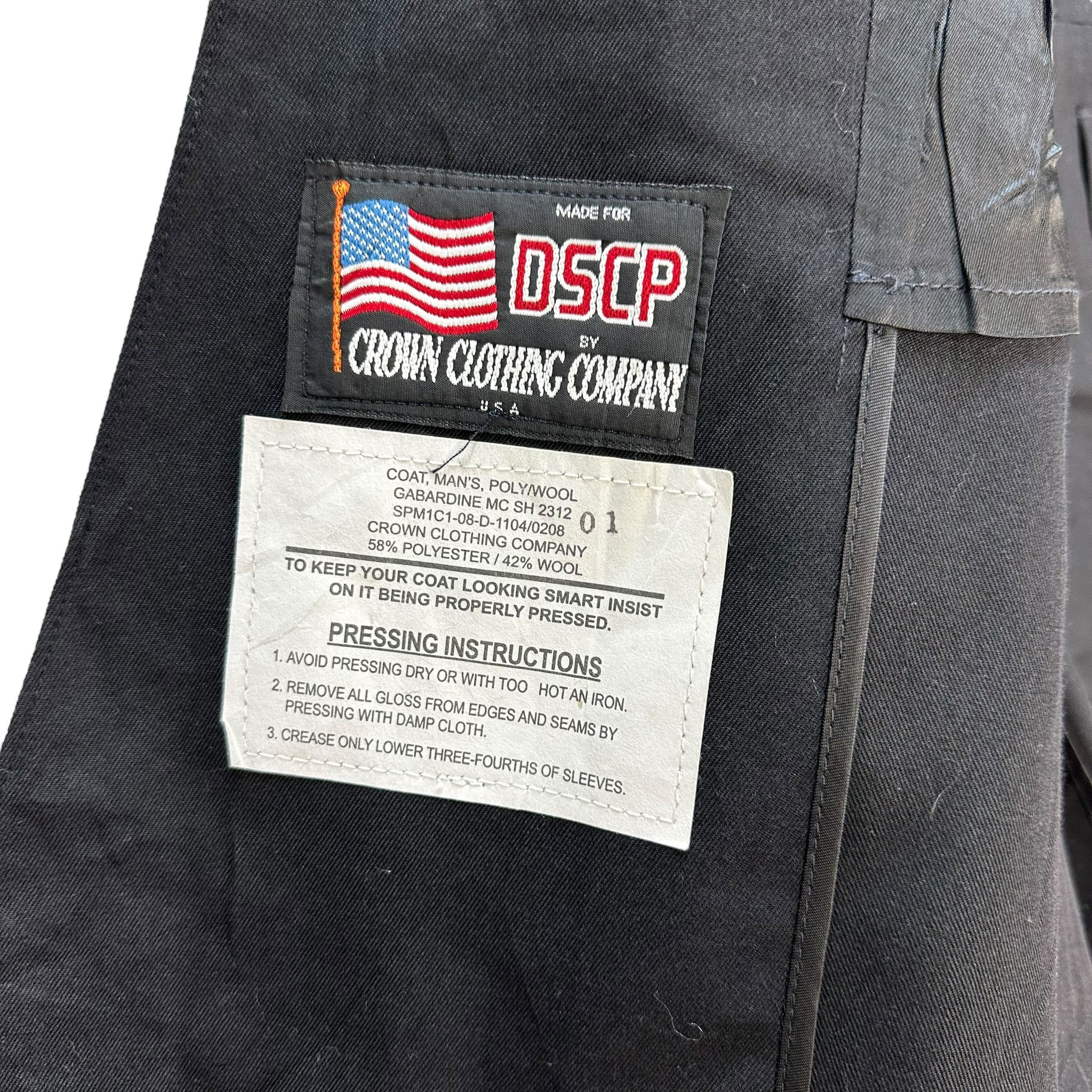Vintage 80s DSCP Crown Clothing Company USA Gabardine Coat #A17-0411 Size US S / EU 44-46 / 1 - 11 Thumbnail