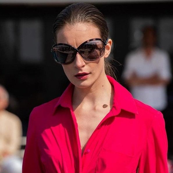Tom Ford Tom Ford Bettina FT1068 55C Sunglasses Gradient Grey Havana Size ONE SIZE - 3 Thumbnail