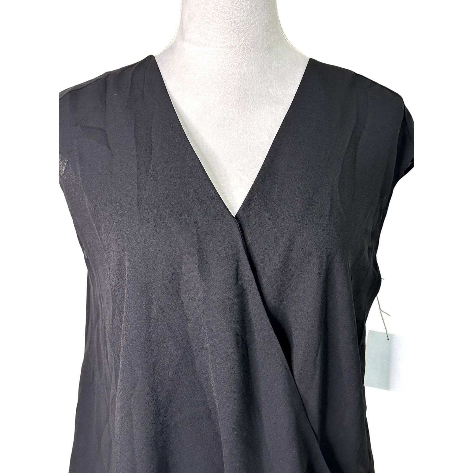 Other Halogen Blouse Surplice V-Neck Cap Sleeves Black Women's S Size S / US 4 / IT 40 - 3 Thumbnail