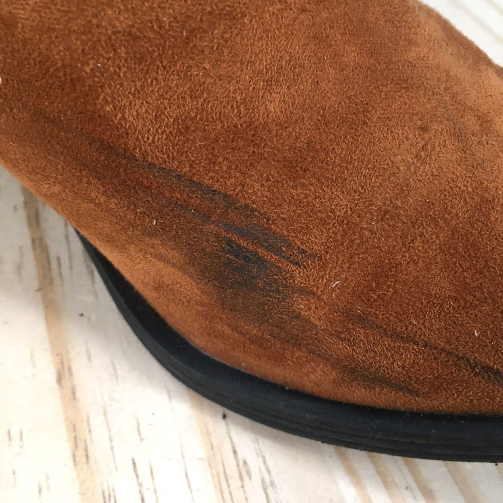 Vintage Divided By H & M Boots Womens 40 Ankle Chelsea Block Heels Orange Fabric Pull On Chelsea Boots Womens Orange Block Heels Size US 9 / IT 39 - 3 Thumbnail