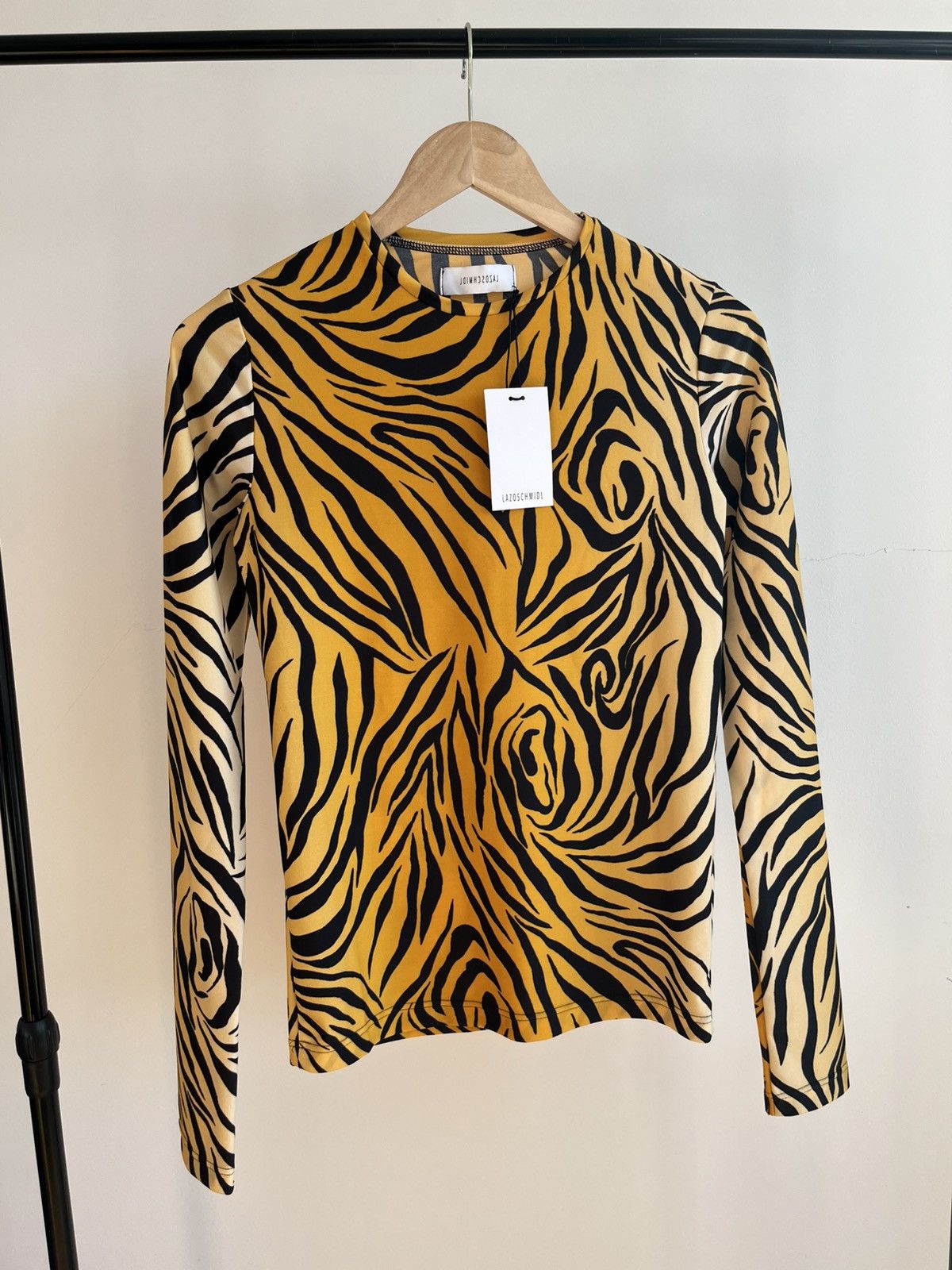 LAZOSCHMIDL Lazoschmidl AW19 runway tiger print long sleeve stretchy top Size US S / EU 44-46 / 1 - 2 Thumbnail