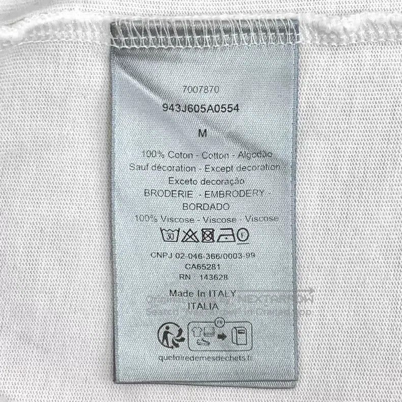 Dior Dior White CD letter embroidery cotton round-neck short-sl Size US M / EU 48-50 / 2 - 7 Thumbnail