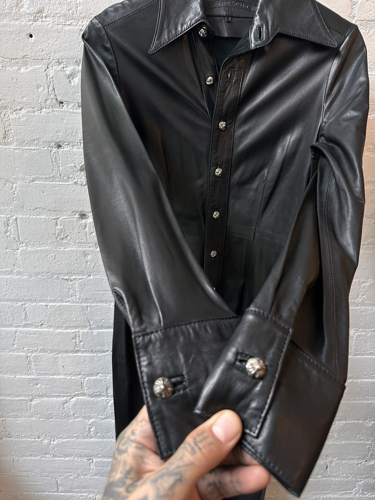 Chrome Hearts CHROME HEARTS GOTH VAMPIRE FULL LENGTH LEATHER JACKET Size S / US 4 / IT 40 - 5 Thumbnail