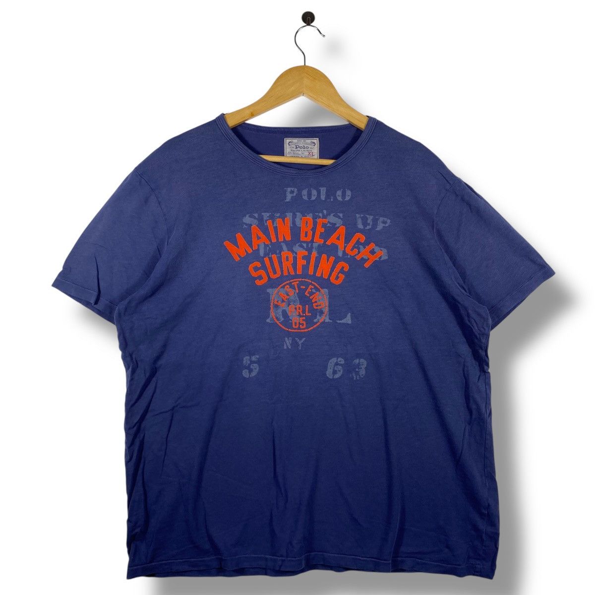 Polo Ralph Lauren By POLO RALPH LAUREN Main Beach Surfing Graphic Faded Tee Size US XL / EU 56 / 4 - 1 Thumbnail