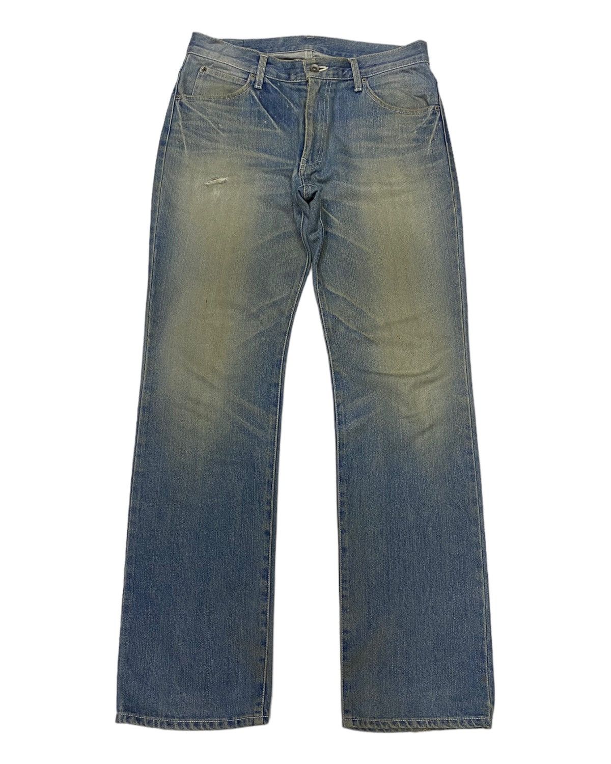 If Six Was Nine × Japanese Brand × Le Grande Bleu (L.G.B.) 🔥DISTRESSED DENIM RUSTY DECIBEL DENIM JEANS Size US 32 / EU 48 - 1 Thumbnail