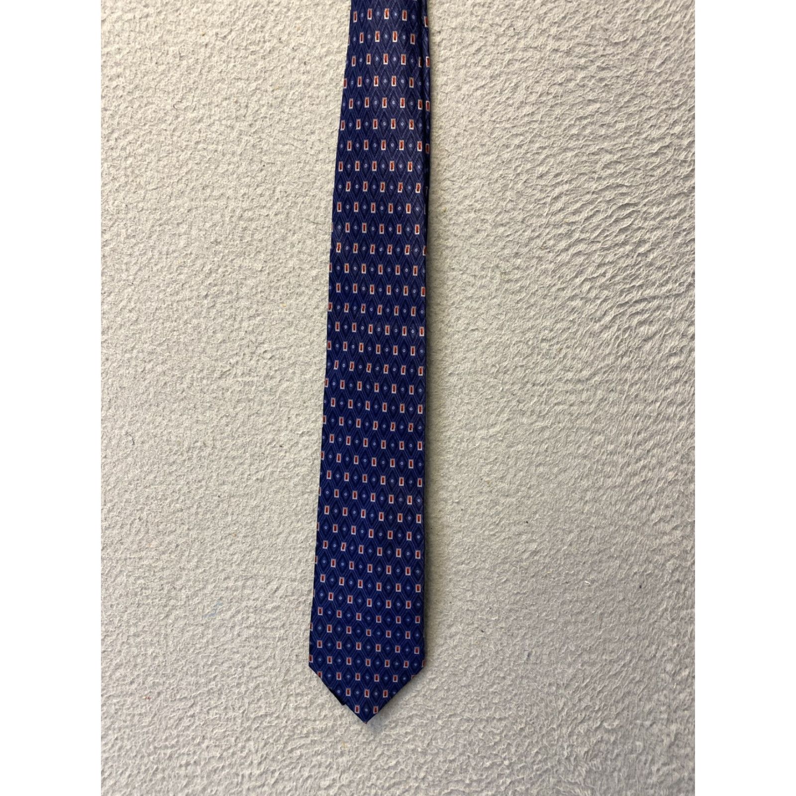 Jos. A. Bank Joseph A. Bank Men's Silk Textured 57" Tie Blue Red Formal Designer Accessories Size ONE SIZE - 7 Thumbnail
