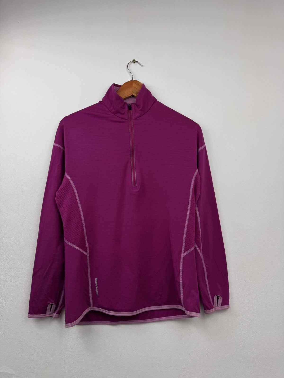 Icebreaker Icebreaker Women Thermal Half Zip Sweater Pink Size L Size L / US 10 / IT 46 - 1 Thumbnail