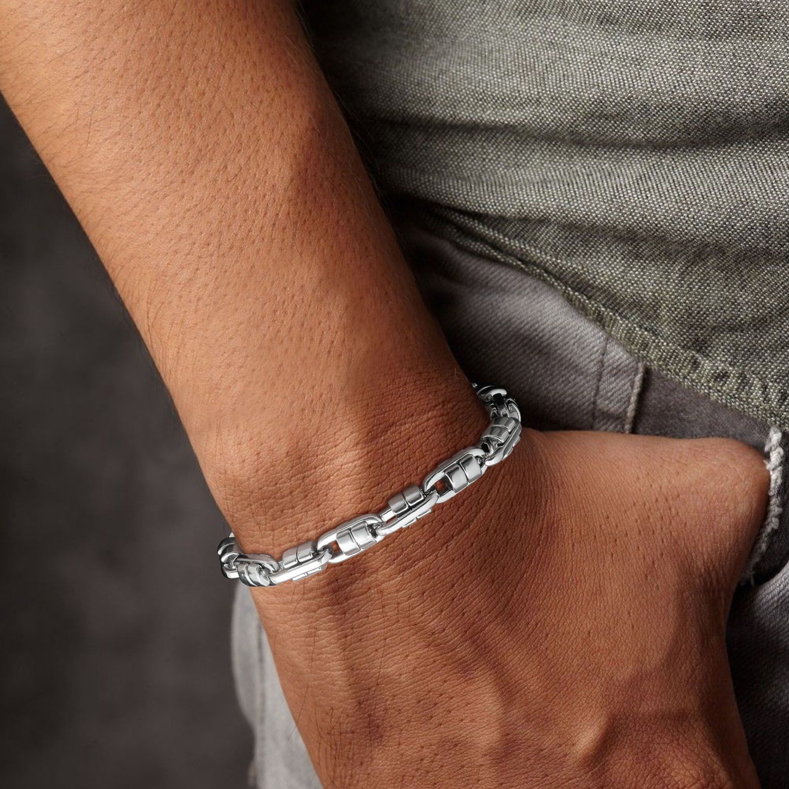 Other Chunky Link Chain Stainless Steel Bracelet Size ONE SIZE - 5 Thumbnail