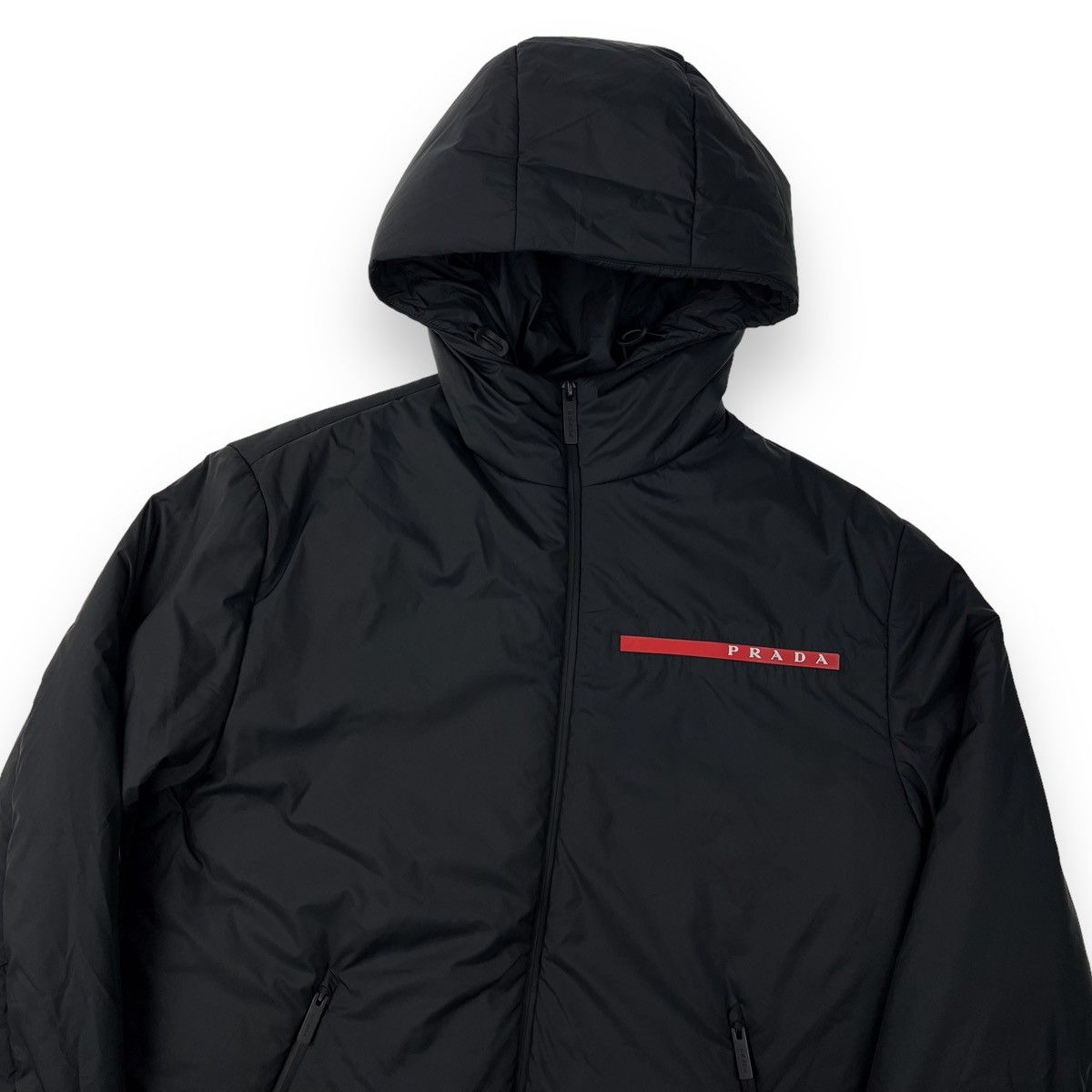image of Prada Polyester Padded Jacket Black, Men's (Size Small)