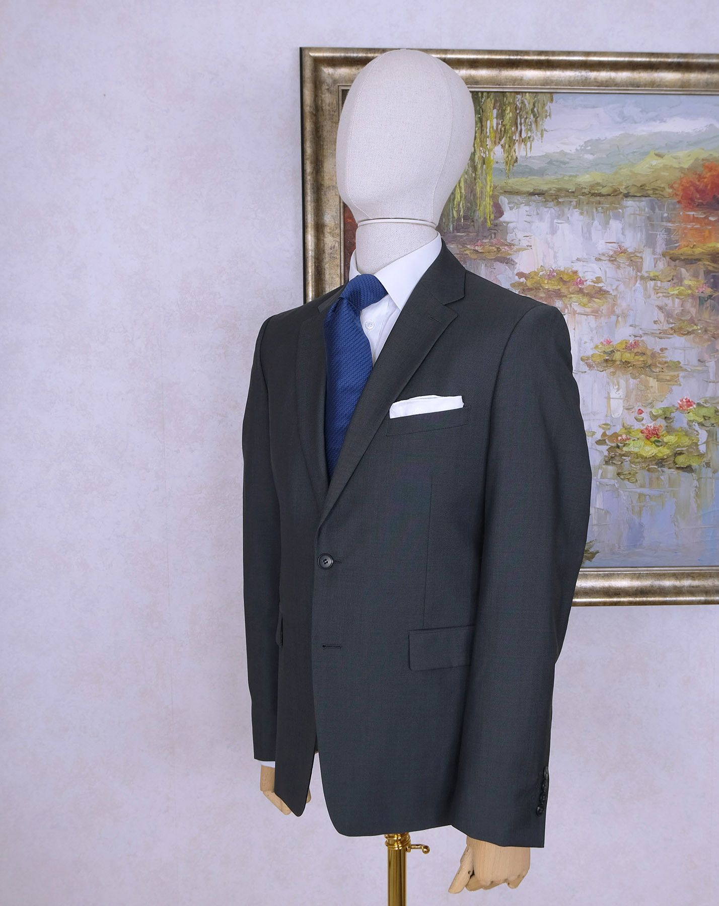 Kenzo Kenzo, blue-grey Suit, Size 40, Mohair and Wool, RRP 1400 e Size 40R - 3 Thumbnail
